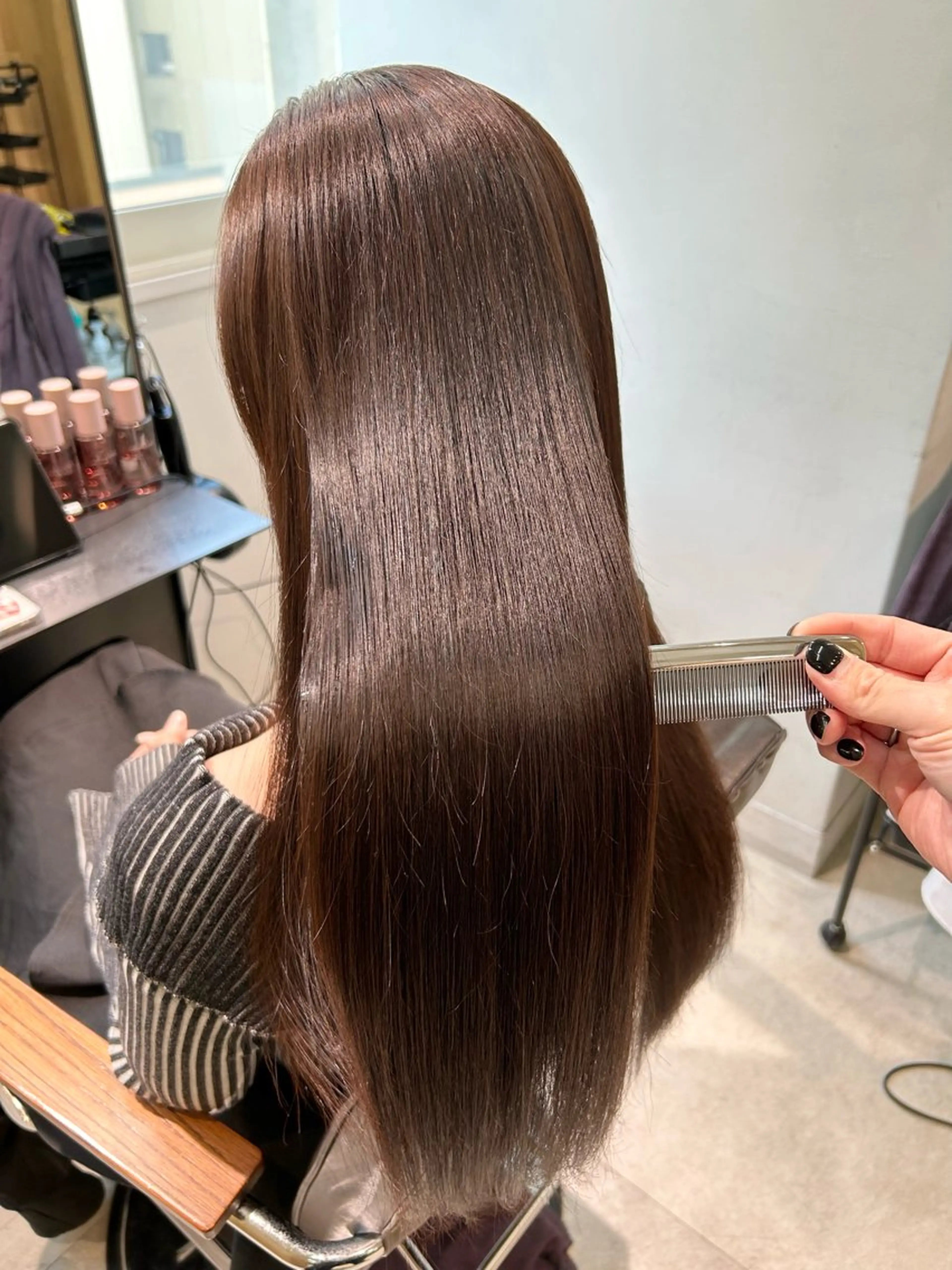 ロング 縮毛矯正 縮毛矯正 トリートメント 🩵縮毛矯正  髪質 改善 美髪🩵のヘアスタイル