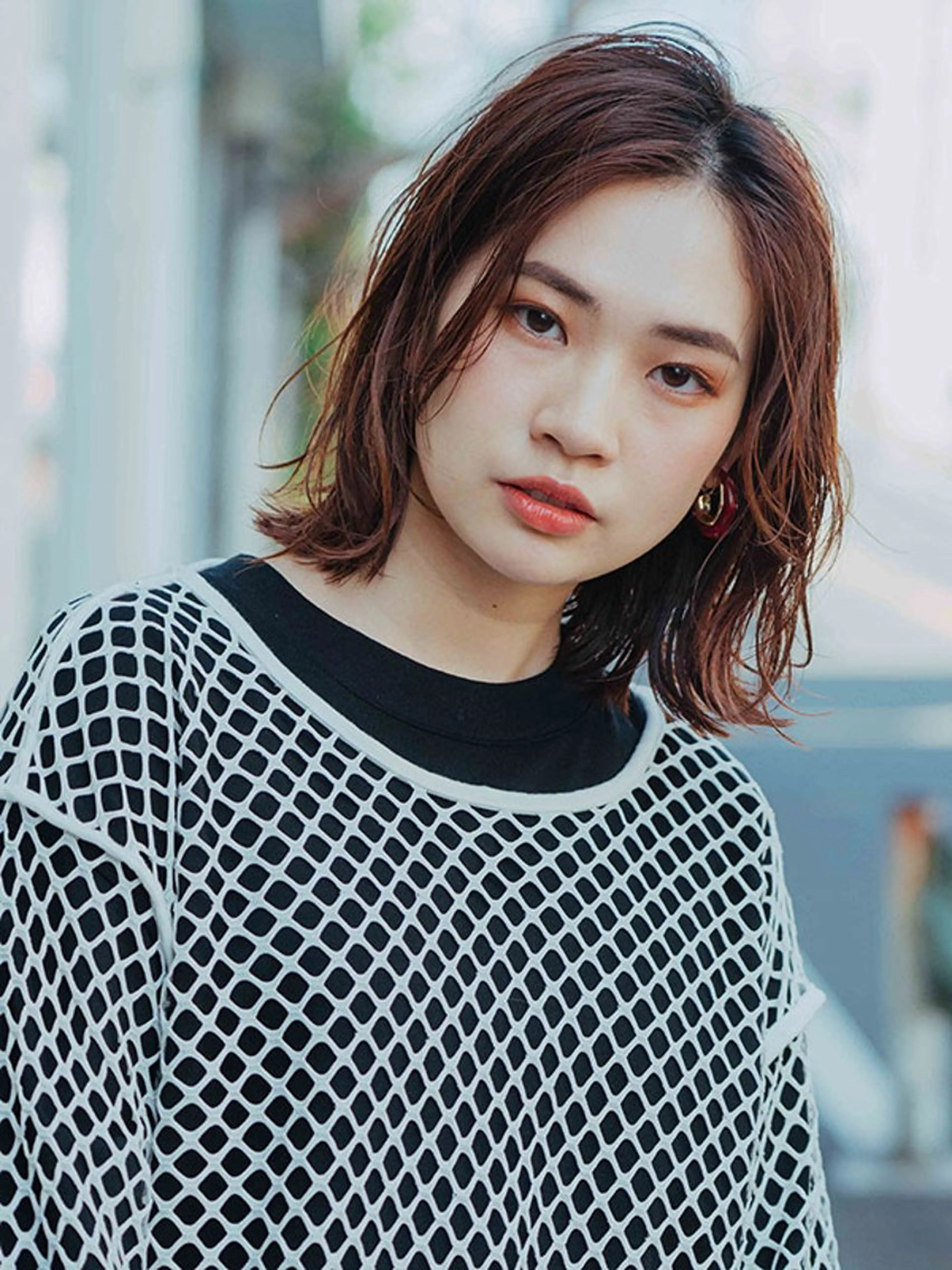 ミディアム 岡部 裕真のヘアスタイル