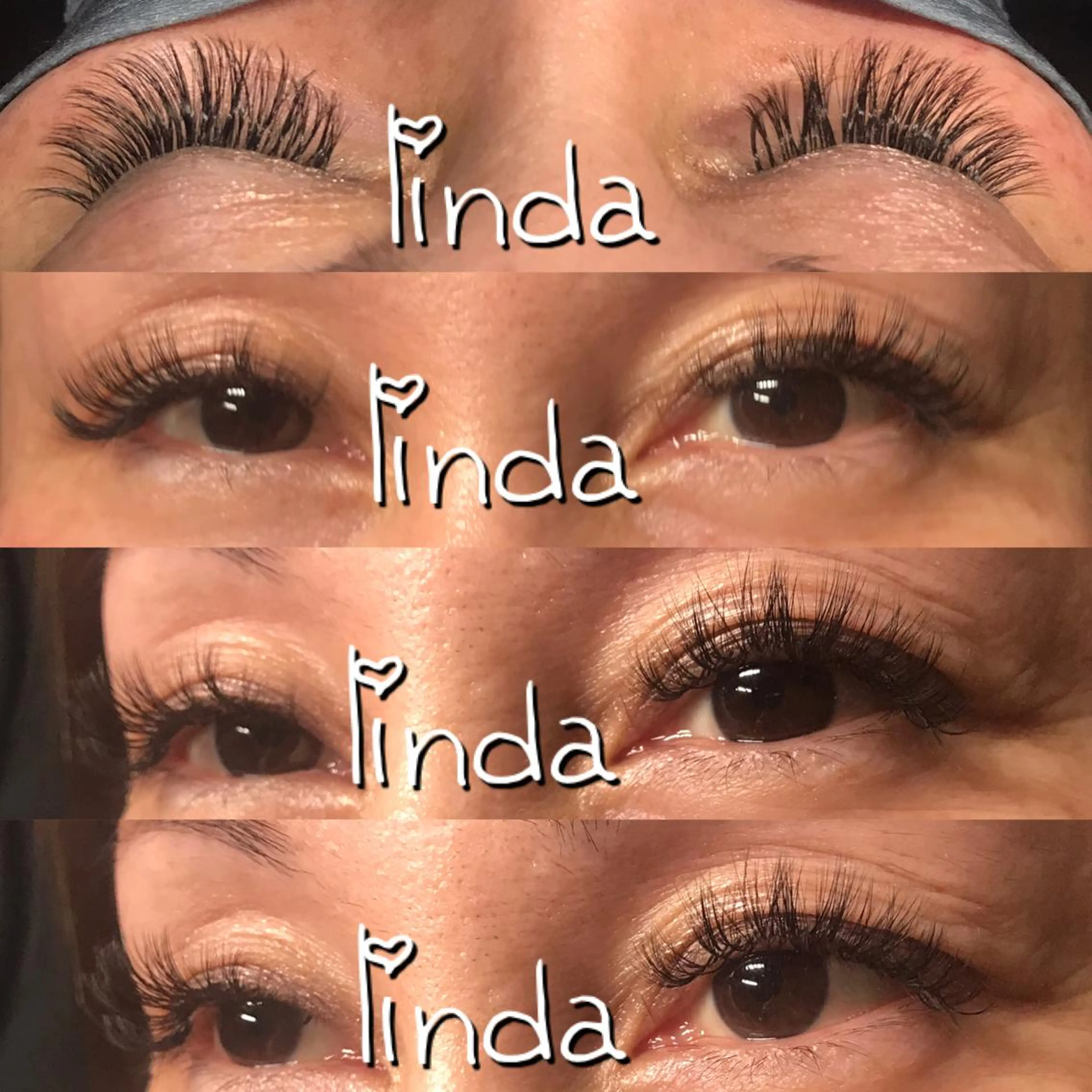 マツエク・マツパ 付け放題 ボリュームラッシュ linda lashesのマツエク・マツパデザイン