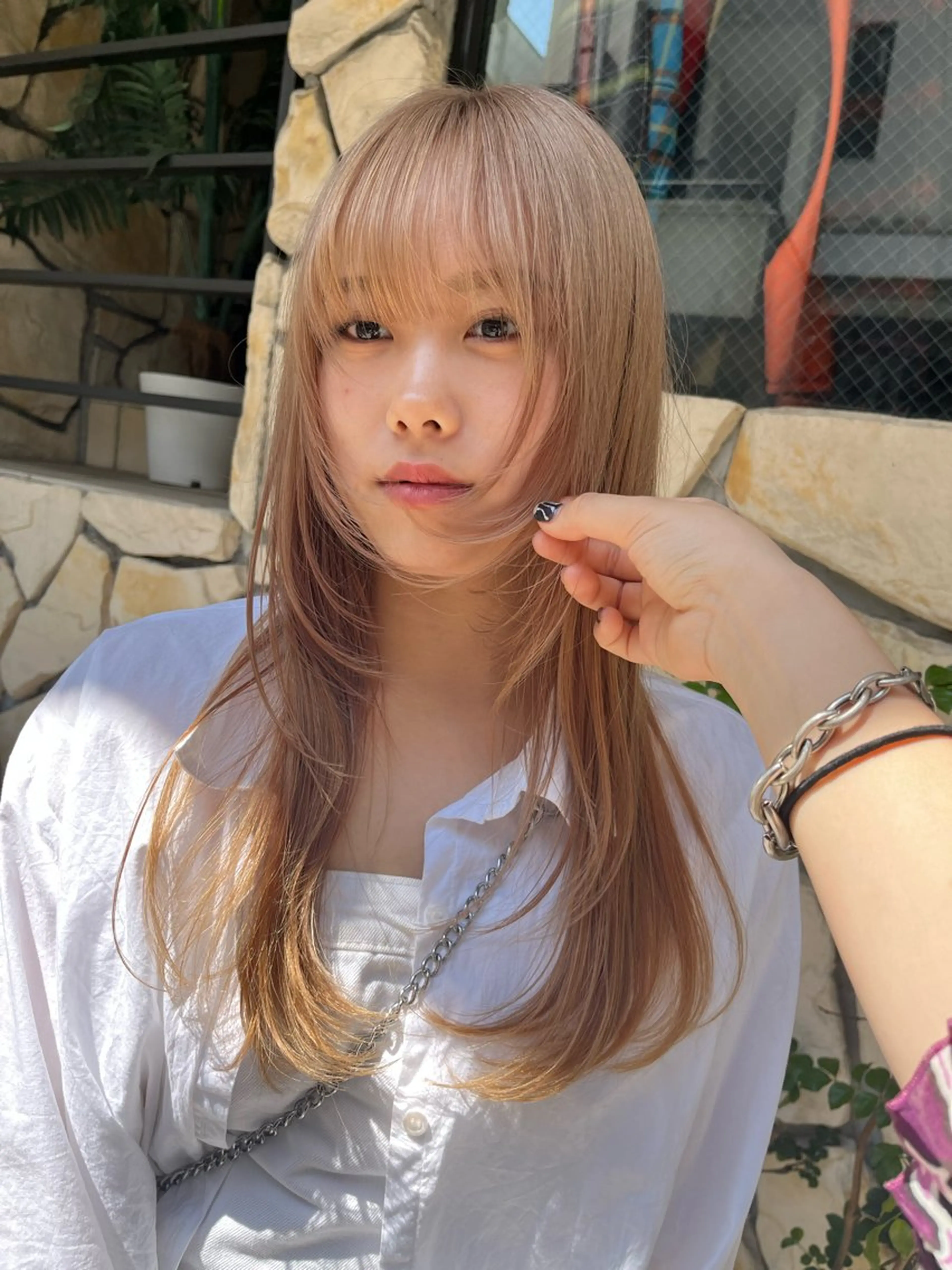 ロング カラー ハイトーンカラー カット ヘアカラー AOI ハイトーン/ボブのヘアスタイル