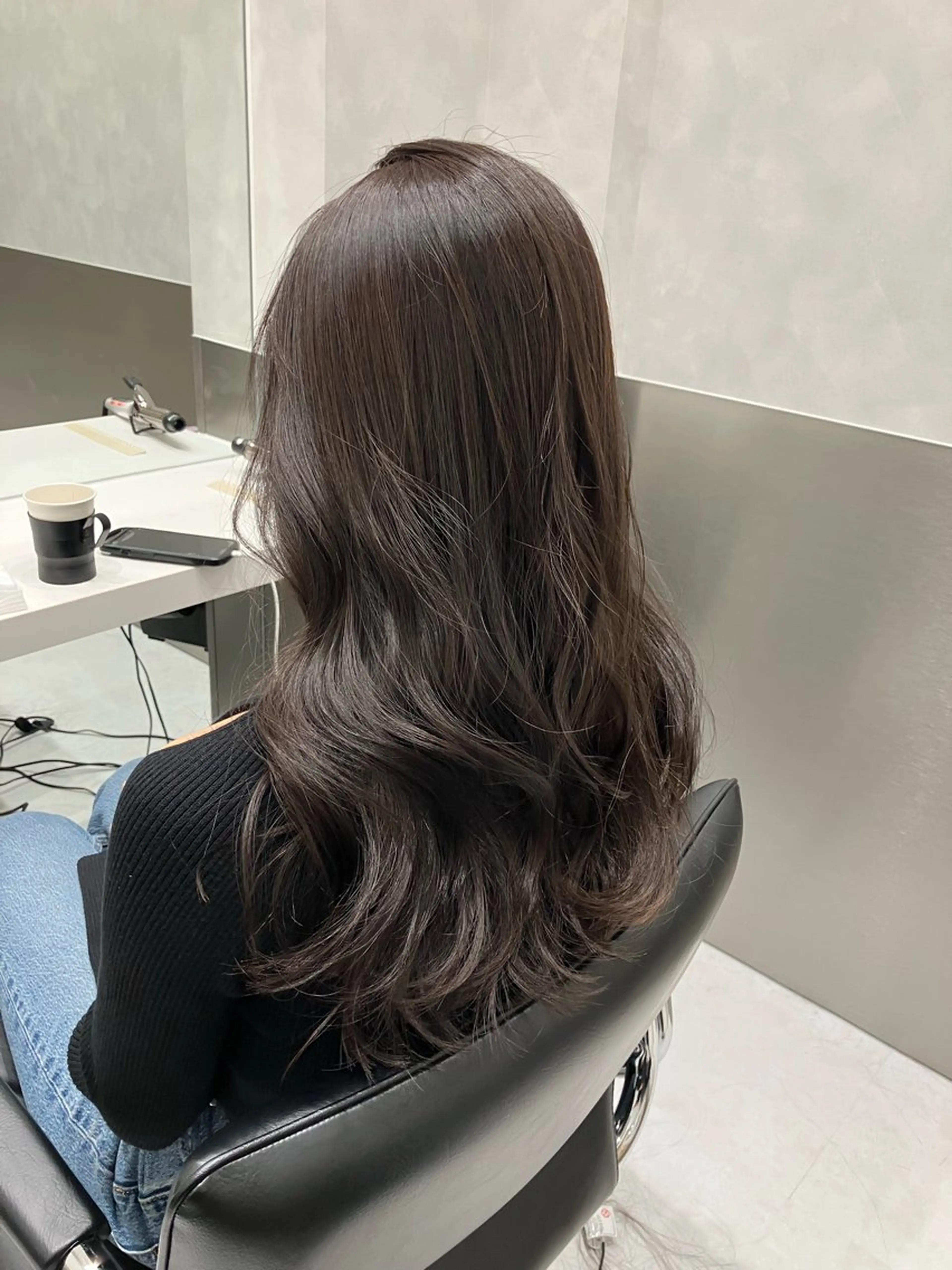 ロング カラー カット ヘアカラー トリートメント 💖ブリーチなし透明 感💖ASAHIのヘアスタイル