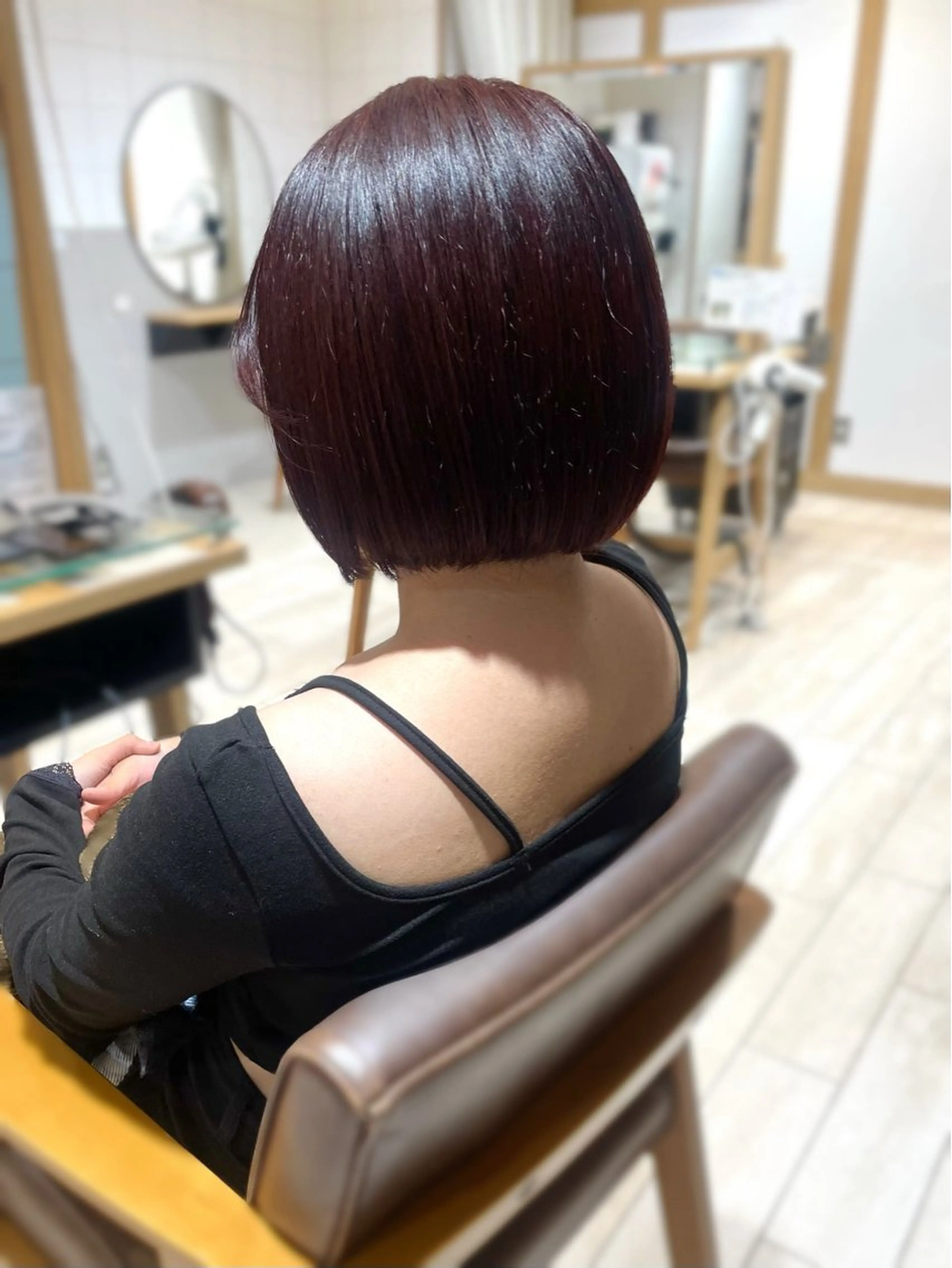 ショート カラー レッドカラー ボブ カット ヘアカラー トリートメント 🍬kanami 🍬ボブ/暖色カラーのヘアスタイル