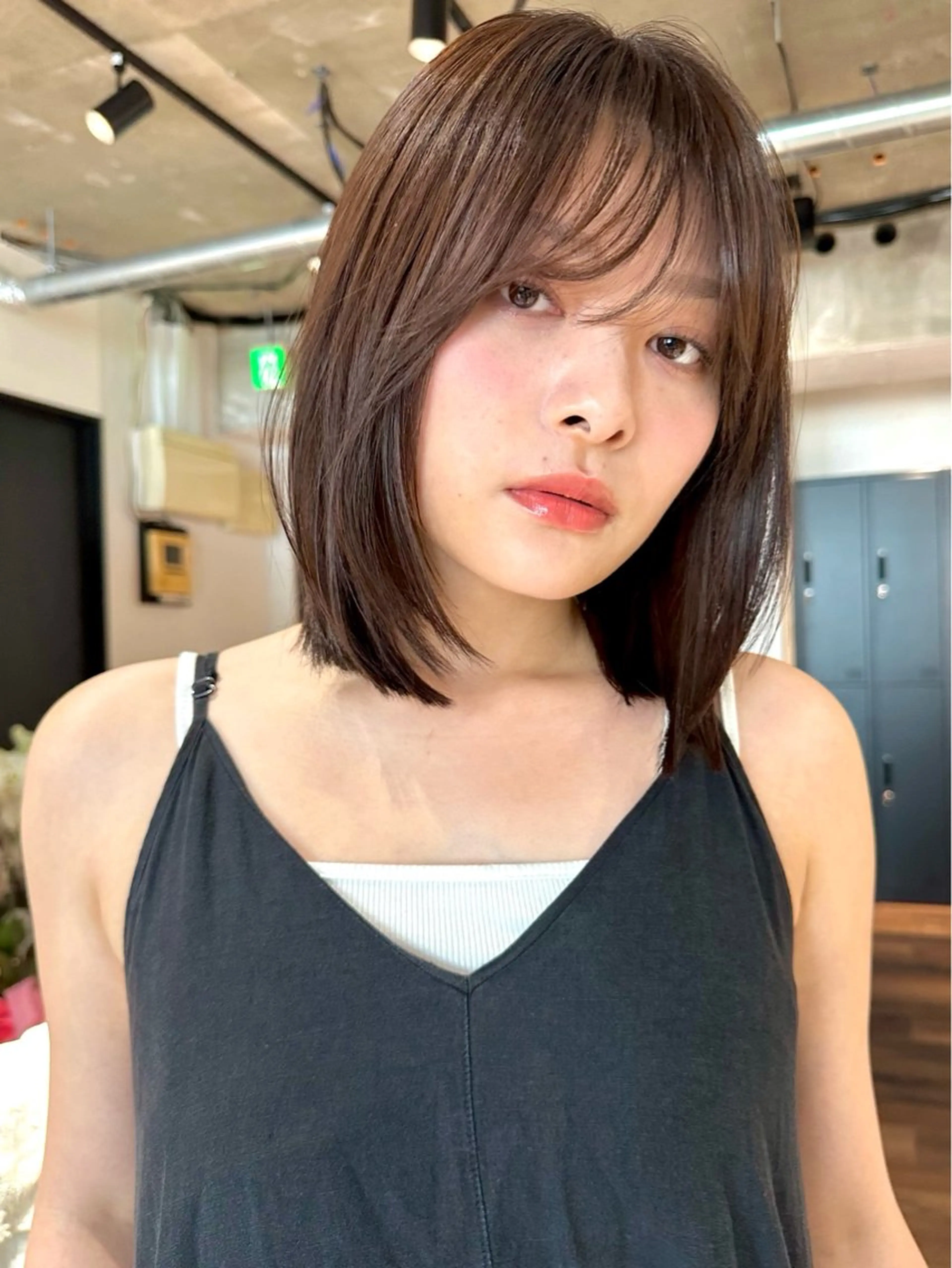 ミディアム カラー パーマ トリートメント ヘッドスパ kazuki【顔周り ×レイヤーカット】のヘアスタイル