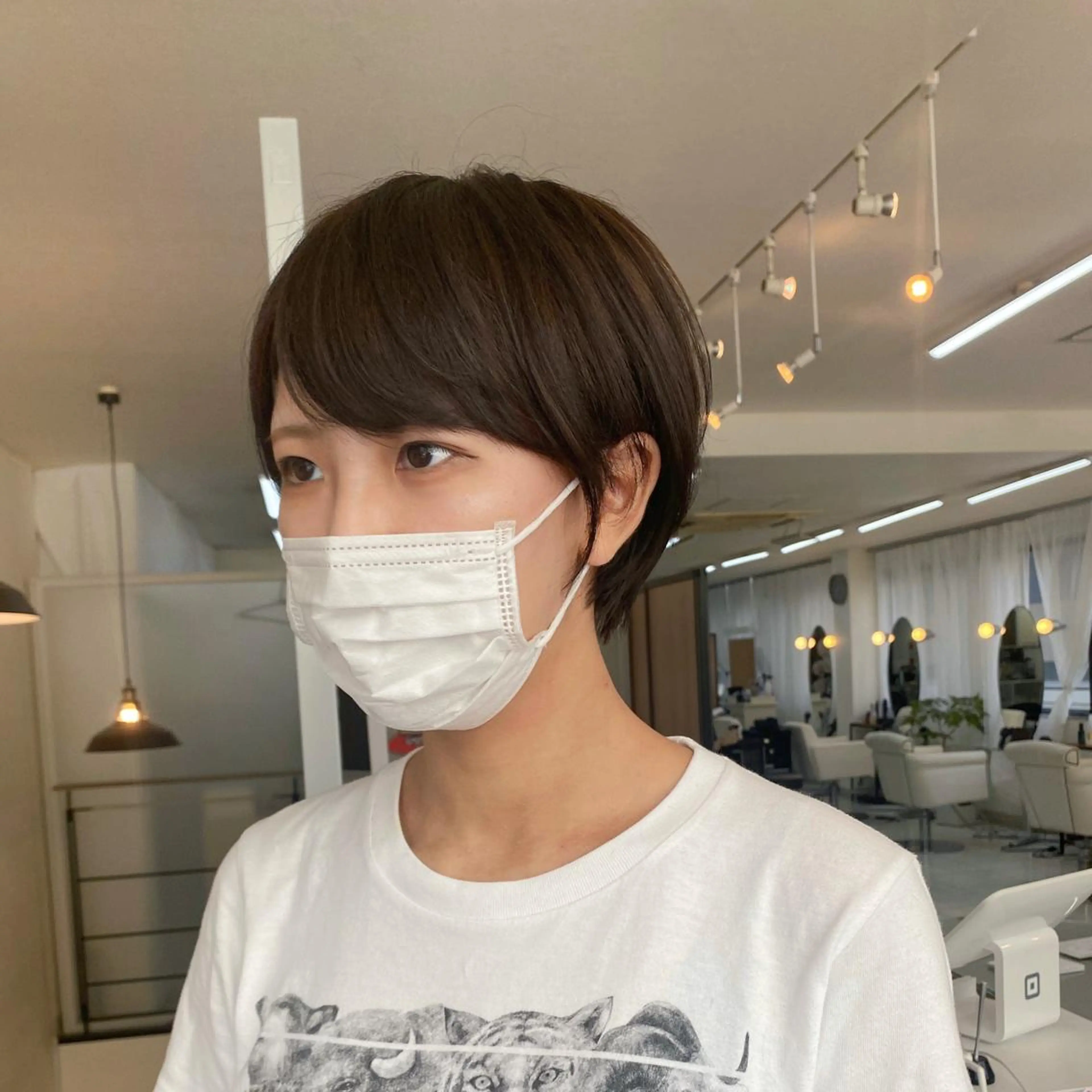 ショート カラー ヘアアレンジ アッシュ アッシュブラウン ブラウンカラー ショートヘア カット ヘアカラー トリートメント ヘッドスパ ナカジマ ボブ/レイヤーのヘアスタイル