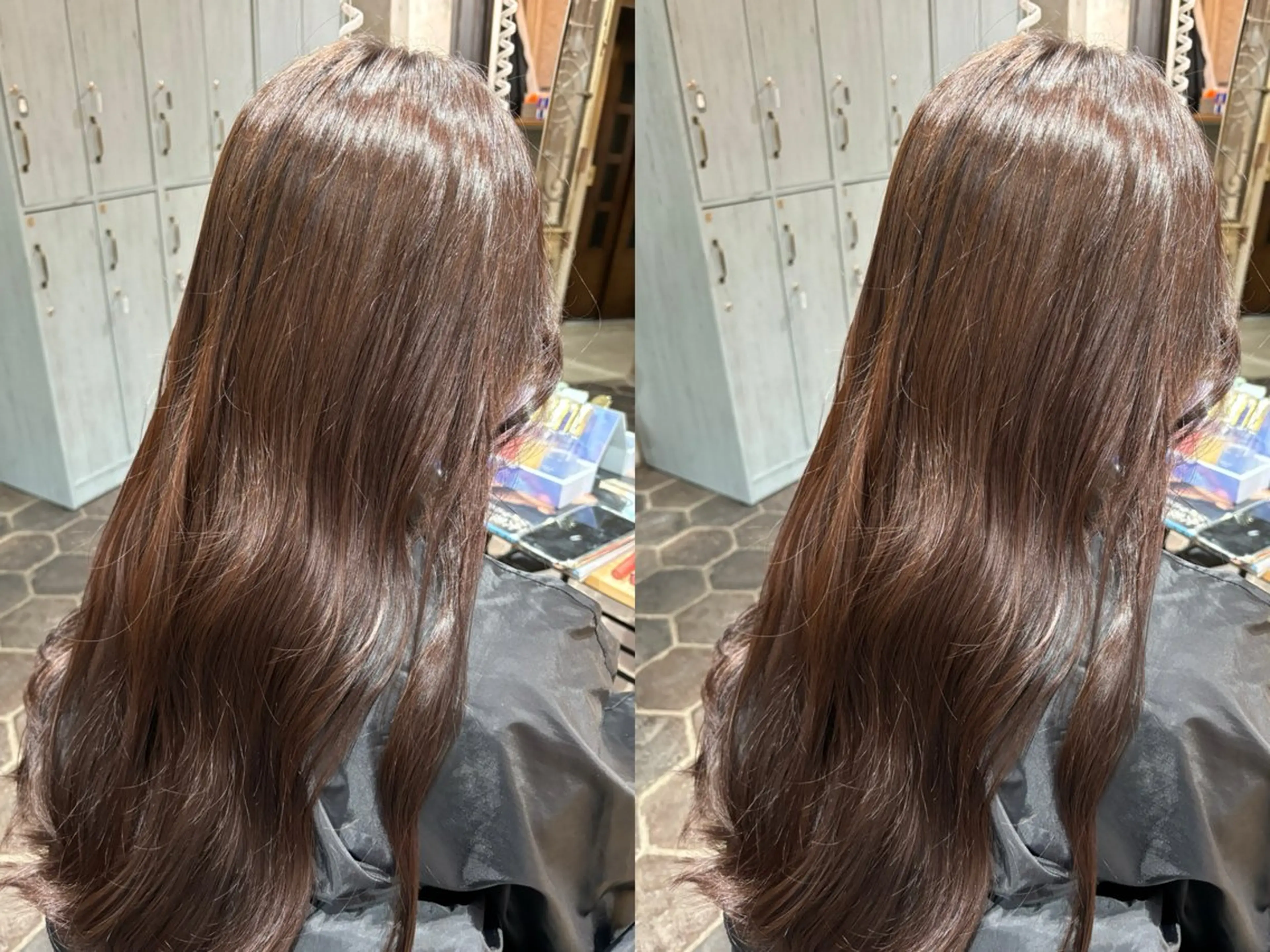 ロング カラー ヘアカラー SAKI⭐️ブリーチ ・艶カラー⭐️のヘアスタイル
