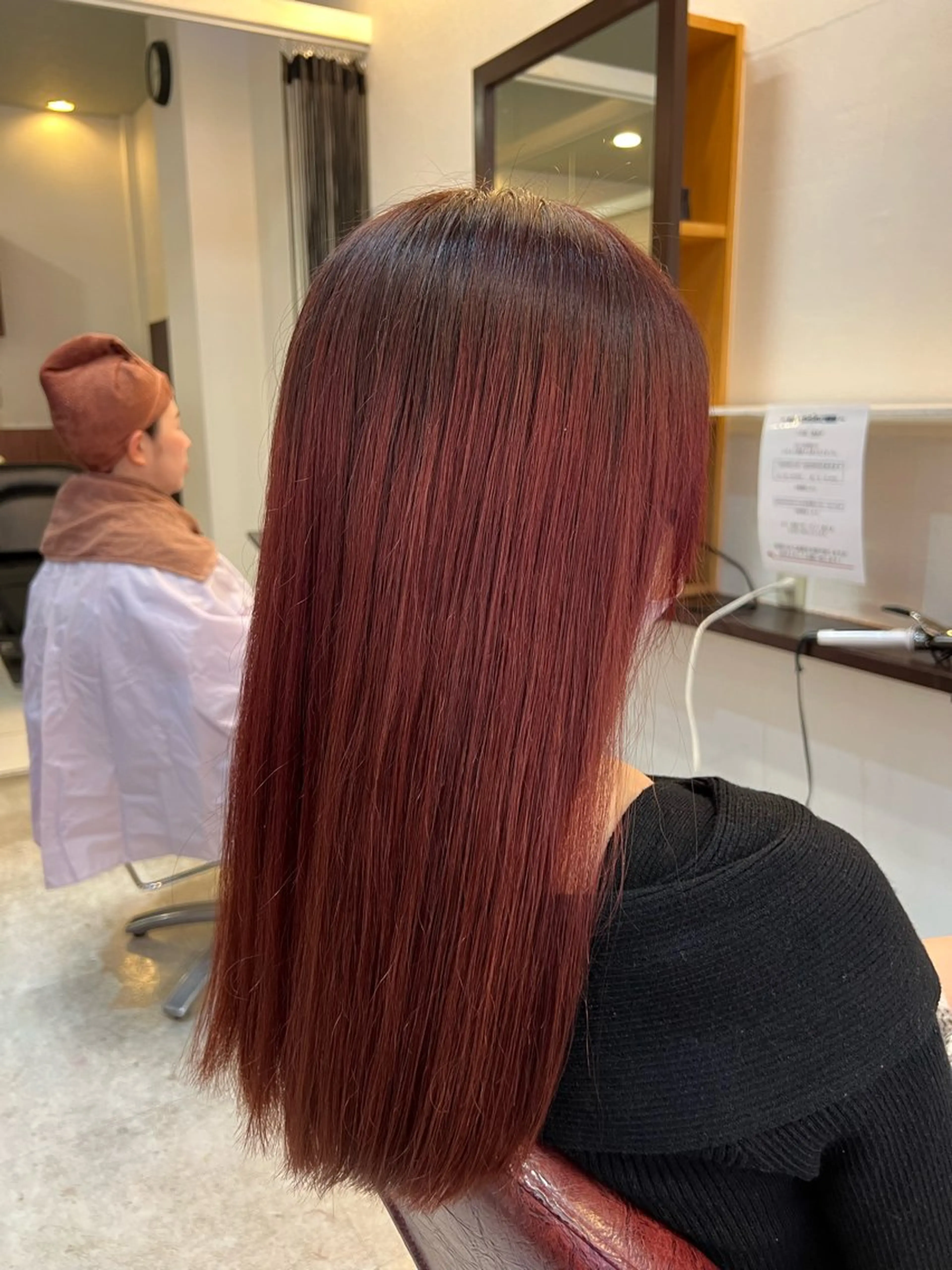 ロング カラー カット ヘアカラー トリートメント 松山 優里のヘアスタイル