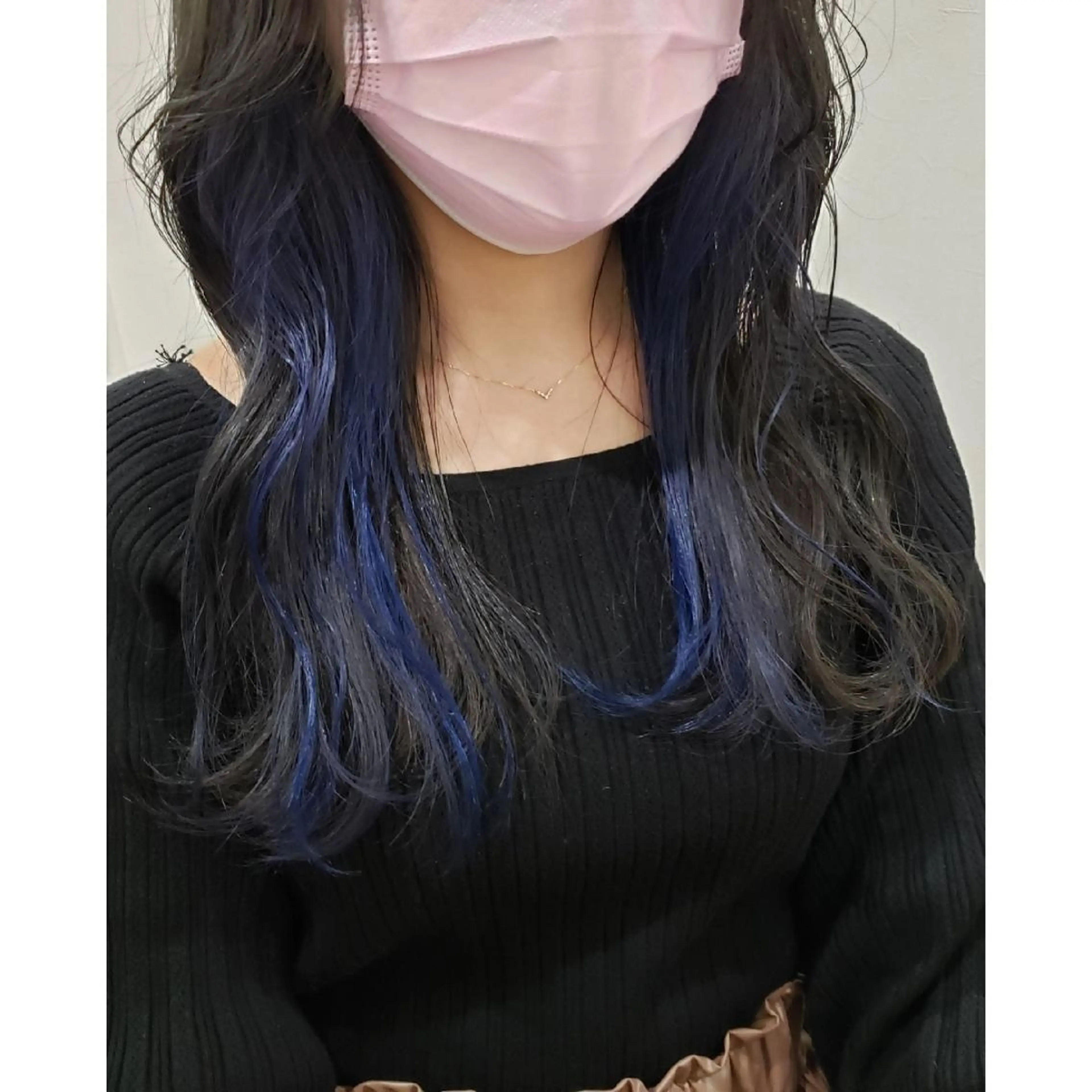 セミロング カラー ヘアアレンジ ブルーカラー イヤリングカラー インナーカラー 髪質改善 髪質改善サロン🍃 AIRI のヘアスタイル