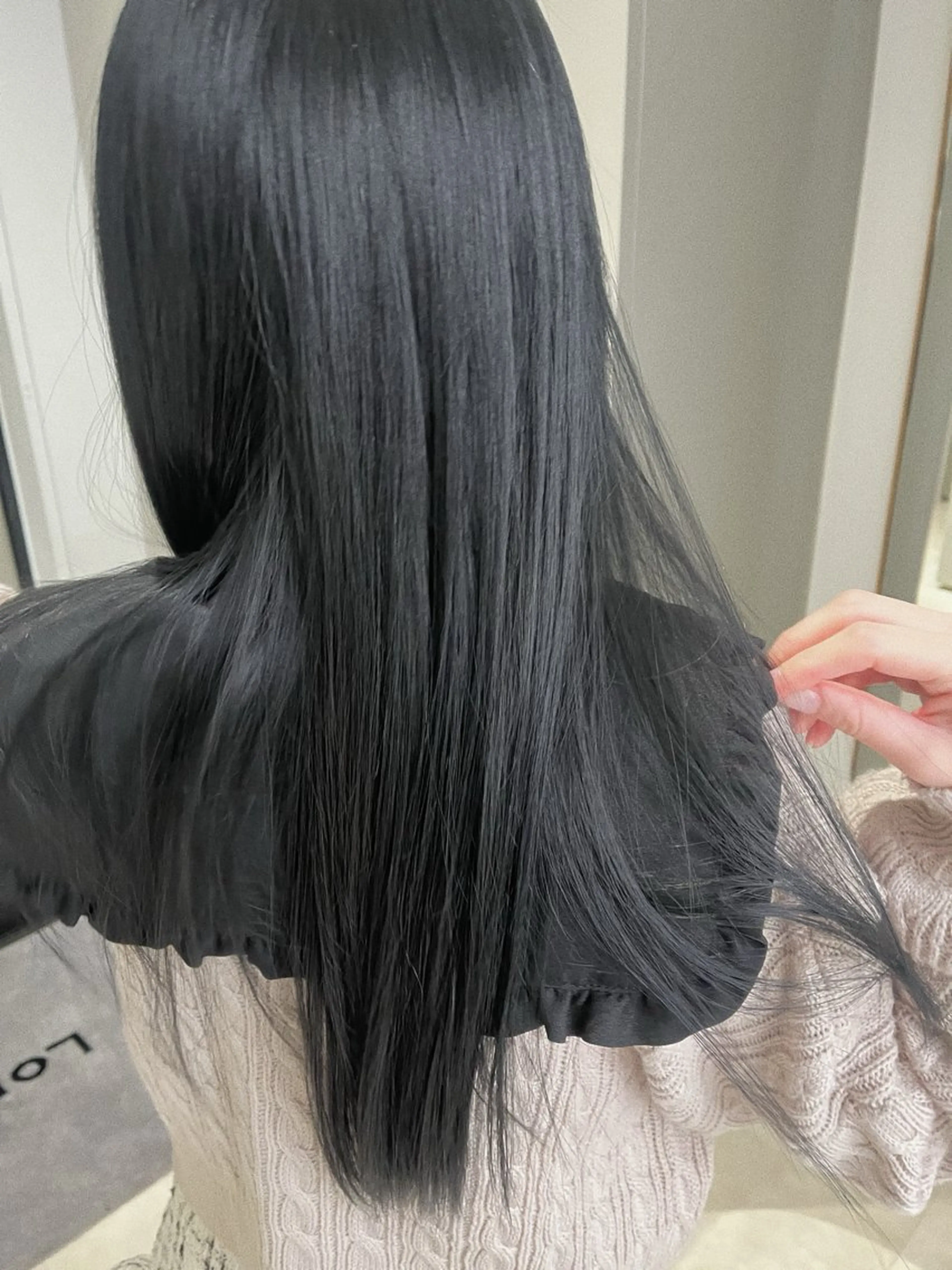 ロング カラー カット Kasumi | くすみブラウン×渋谷のヘアスタイル