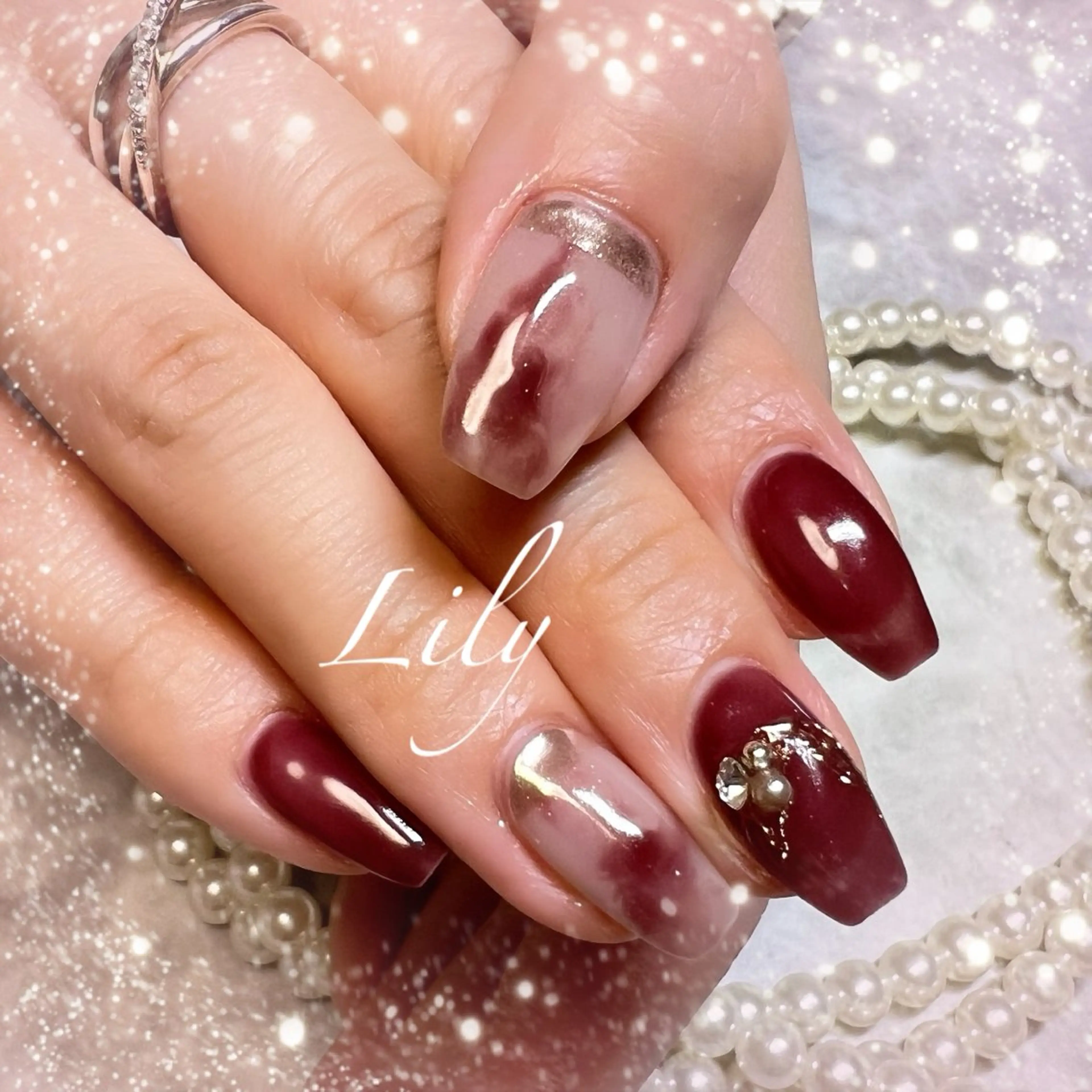 ネイル ハンドネイル Lily*nail 🌻Mii🌻のネイルデザイン