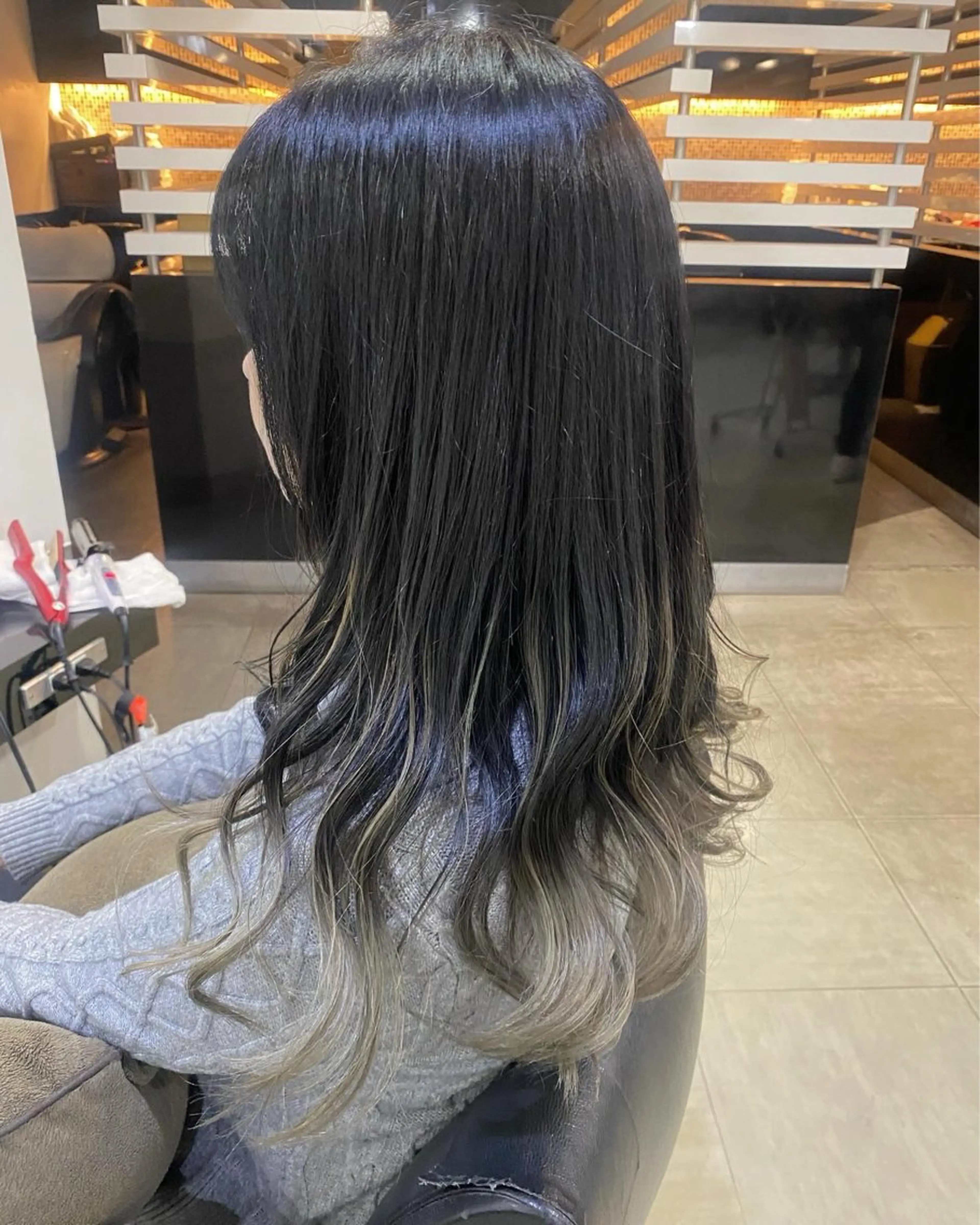 ロング カラー ヘアアレンジ バレイヤージュ レイヤーカット DISCOHAIRsanc（ルジャルダン町田）所属・烏山 達也のヘアスタイル