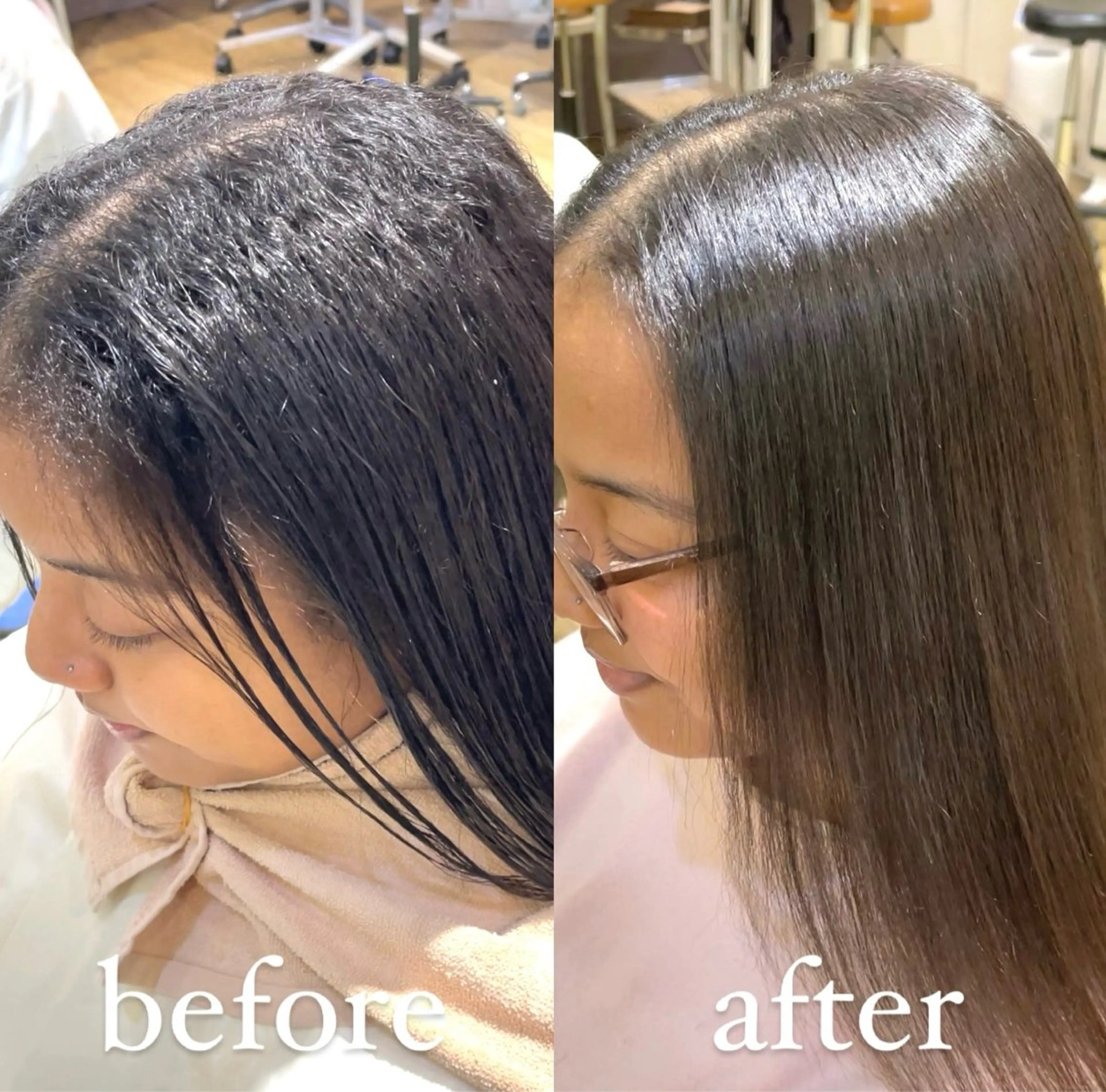 ロング 縮毛矯正 カット 縮毛矯正 トリートメント ヘッドスパ ヘアセット 大人可愛い透明感🌟 小顔・韓国髪🌟野中のヘアスタイル