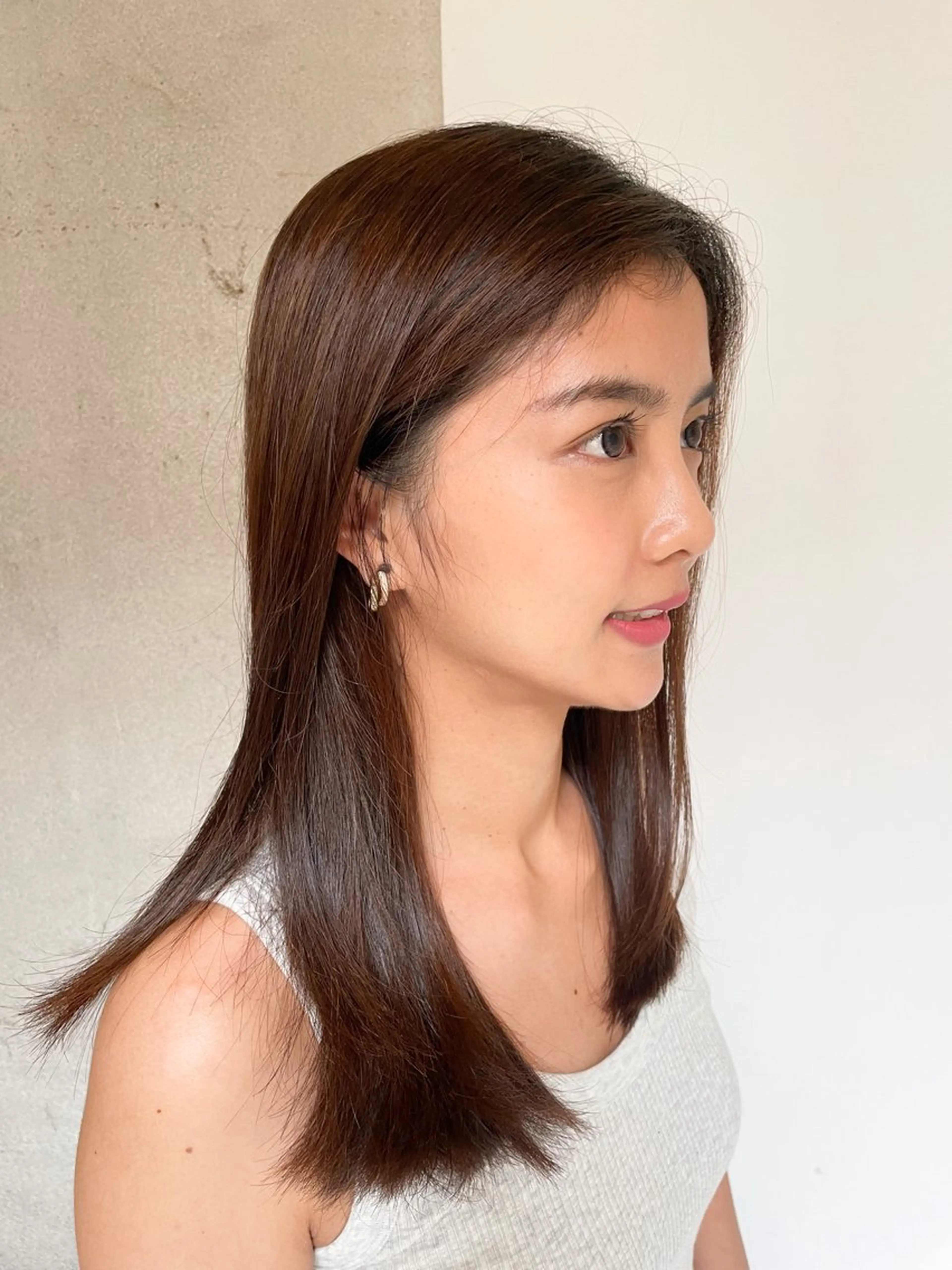 セミロング カラー パーマ ヘアアレンジ メンズ カット ヘアカラー パーマ 縮毛矯正 トリートメント 表参道Lise おおいしおりのヘアスタイル