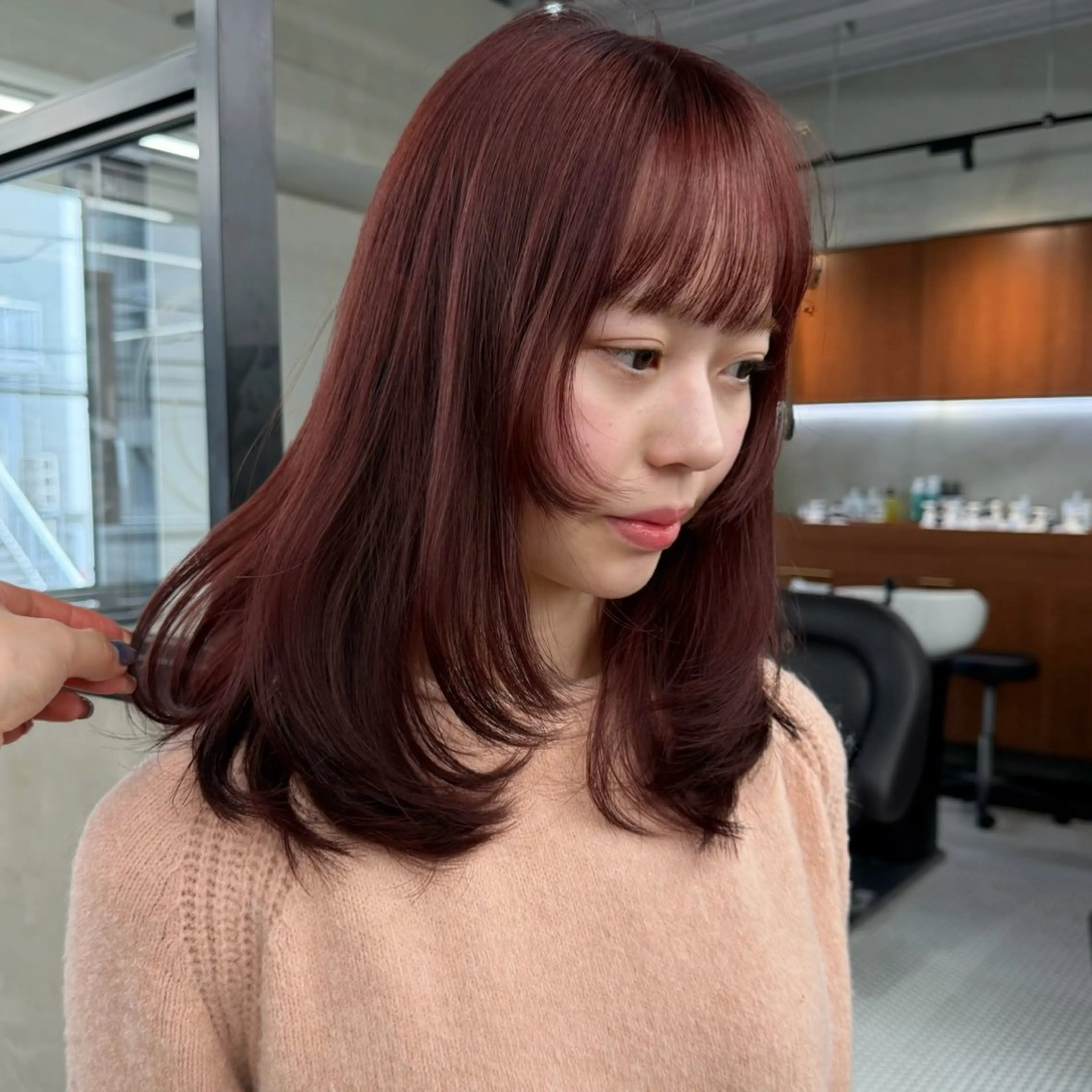 ロング カラー カット ヘアカラー トリートメント 🍒暖色カラー🍒 渋谷/YUUのヘアスタイル
