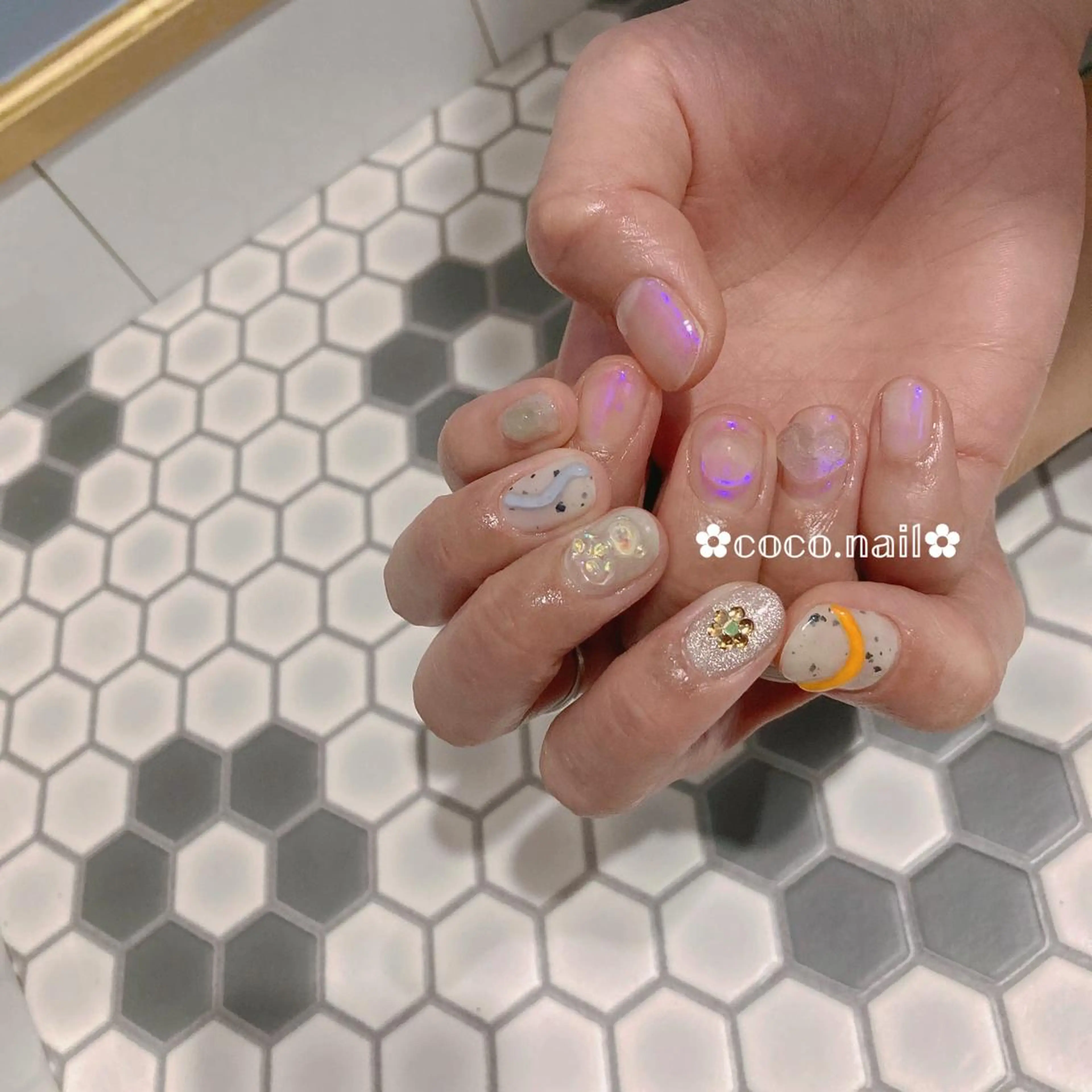 ネイル ハンドネイル lili.nail y2k/長さ出しのネイルデザイン