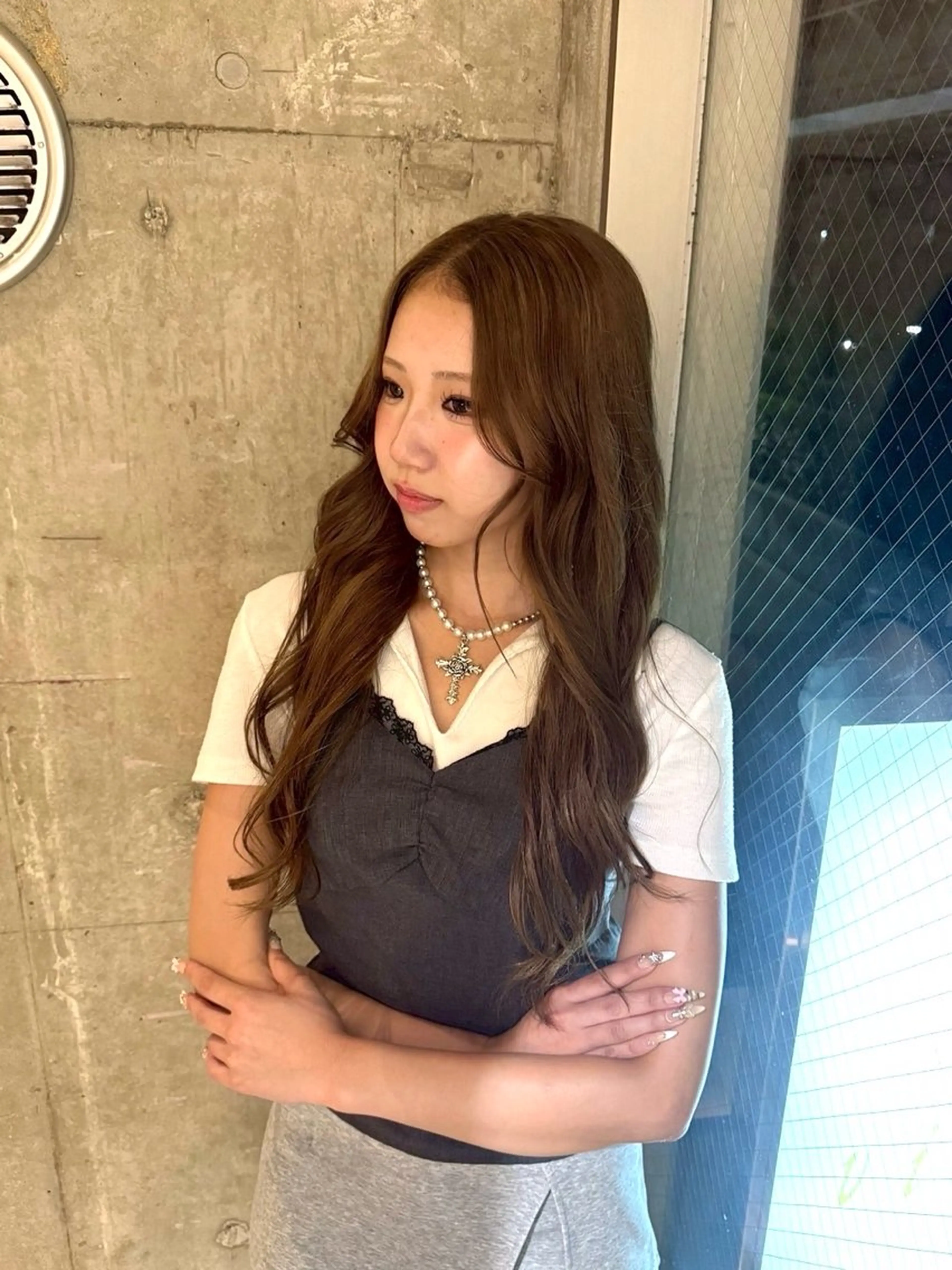 ロング カラー ベージュカラー オリーブベージュ ボブ/レイヤーカット MARIKOのヘアスタイル