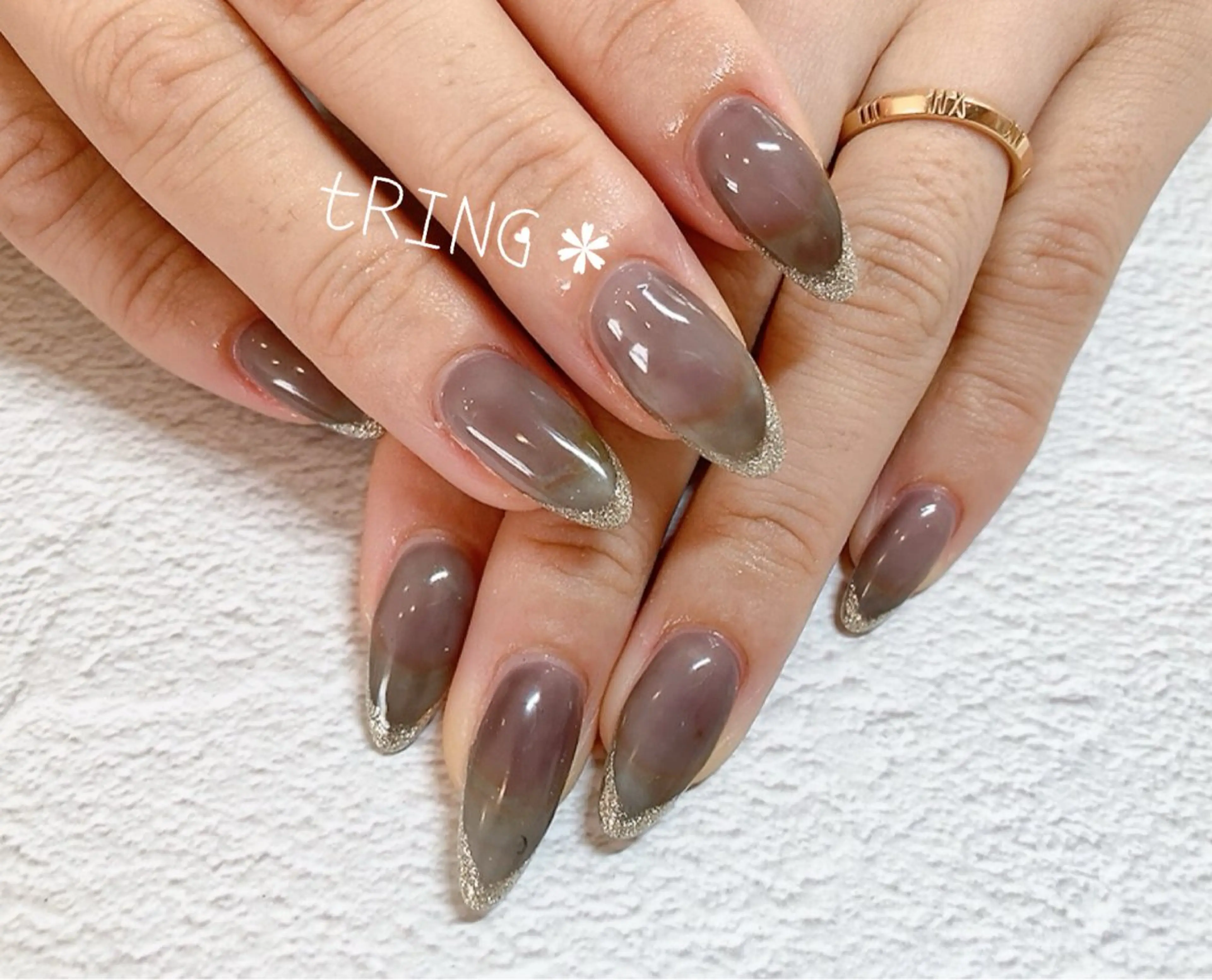 ネイル シンプルネイル ハンドネイル tRING＊ しいの木台のネイルデザイン