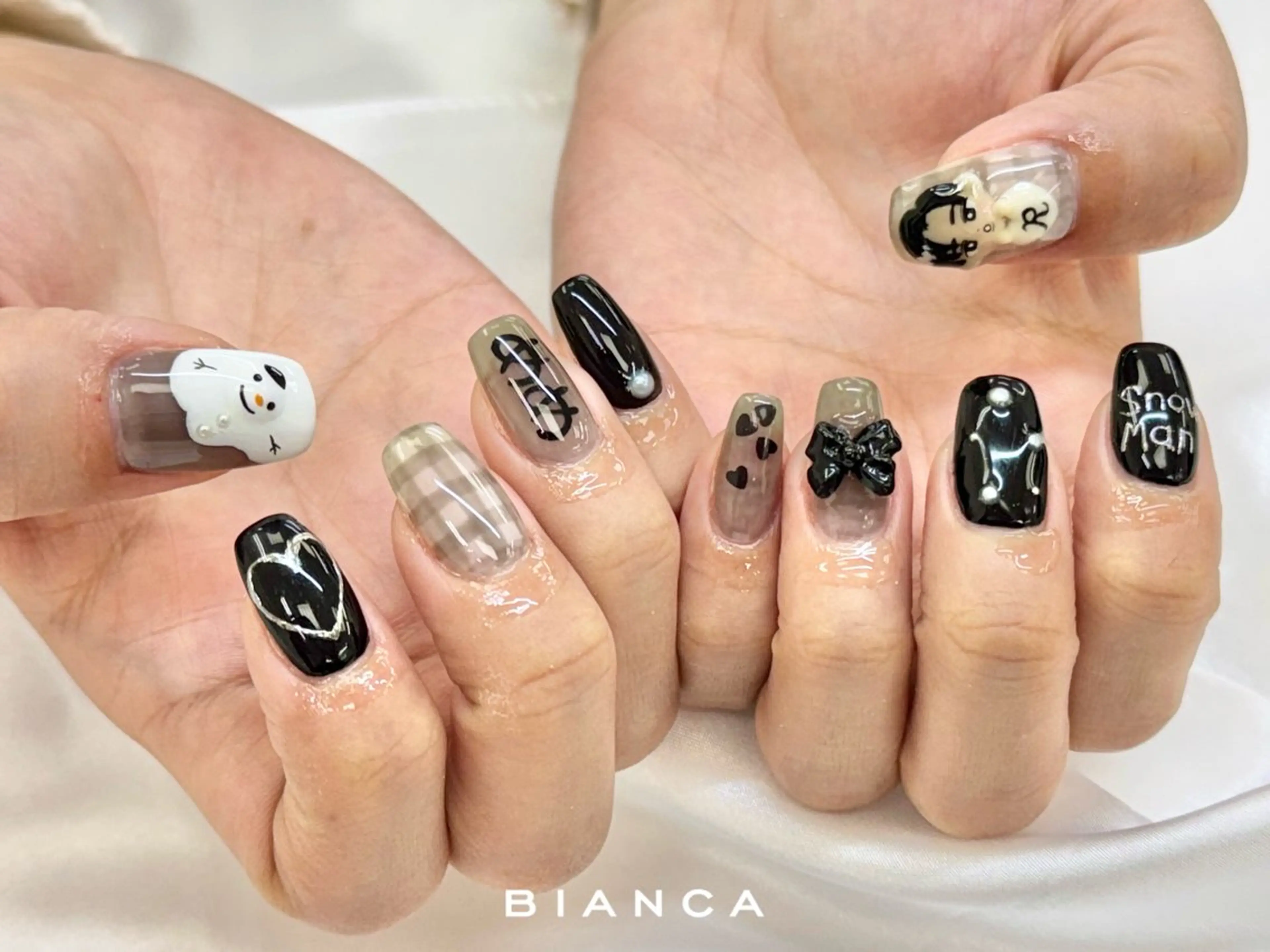 ネイル アートネイル フラッシュネイル フレンチネイル ジェルネイル グラデーション ハンドネイル Silk by Bianca＊森澤のネイルデザイン