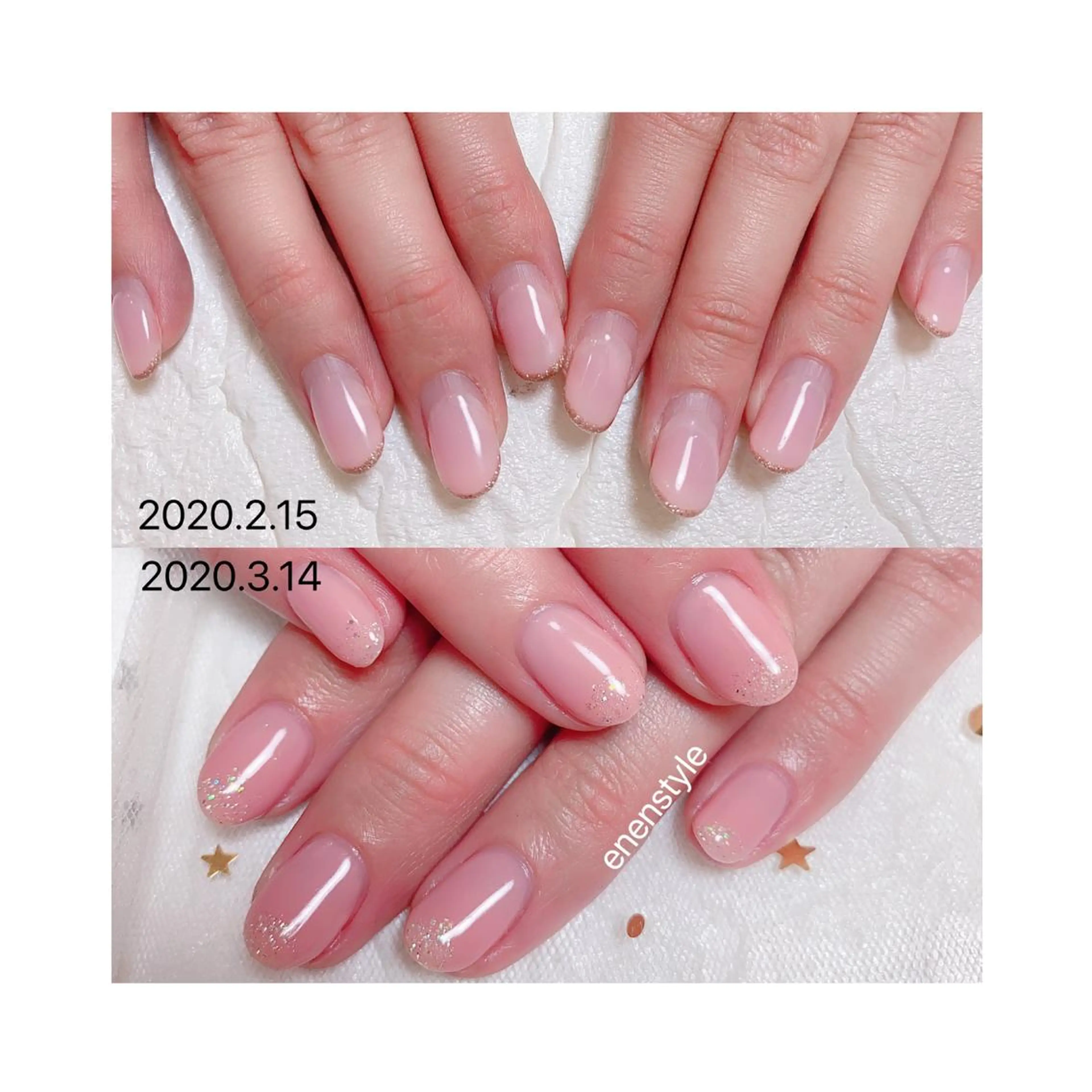 ショート ネイル ジェルネイル ニュアンスネイル オフィスネイル ワンカラーネイル パラジェル 👑enen style👑のネイルデザイン