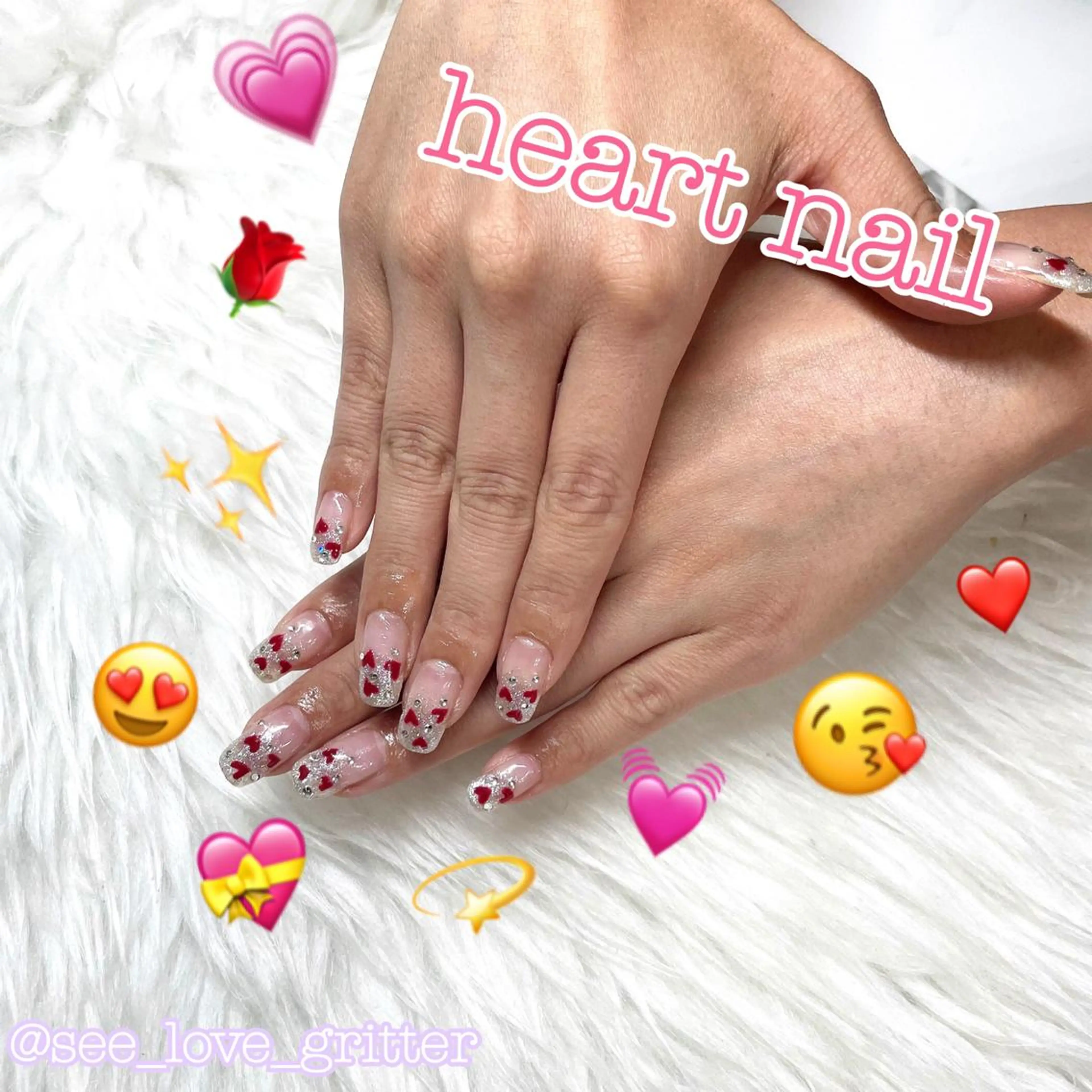 セミロング see love gritterのネイルデザイン