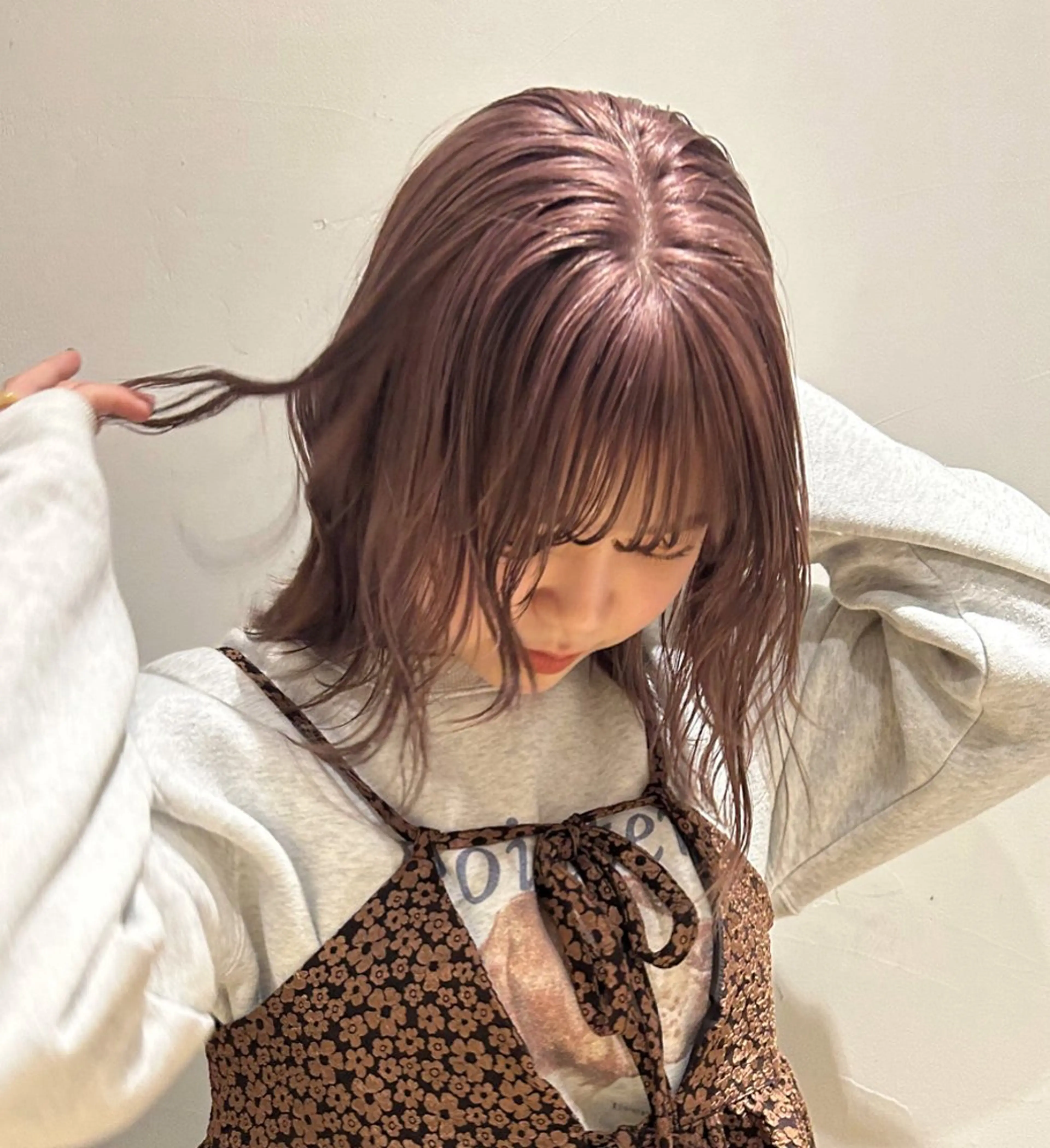 ミディアム カラー カット ヘアカラー じゅわっと暖色カラー 🍊Moemiのヘアスタイル