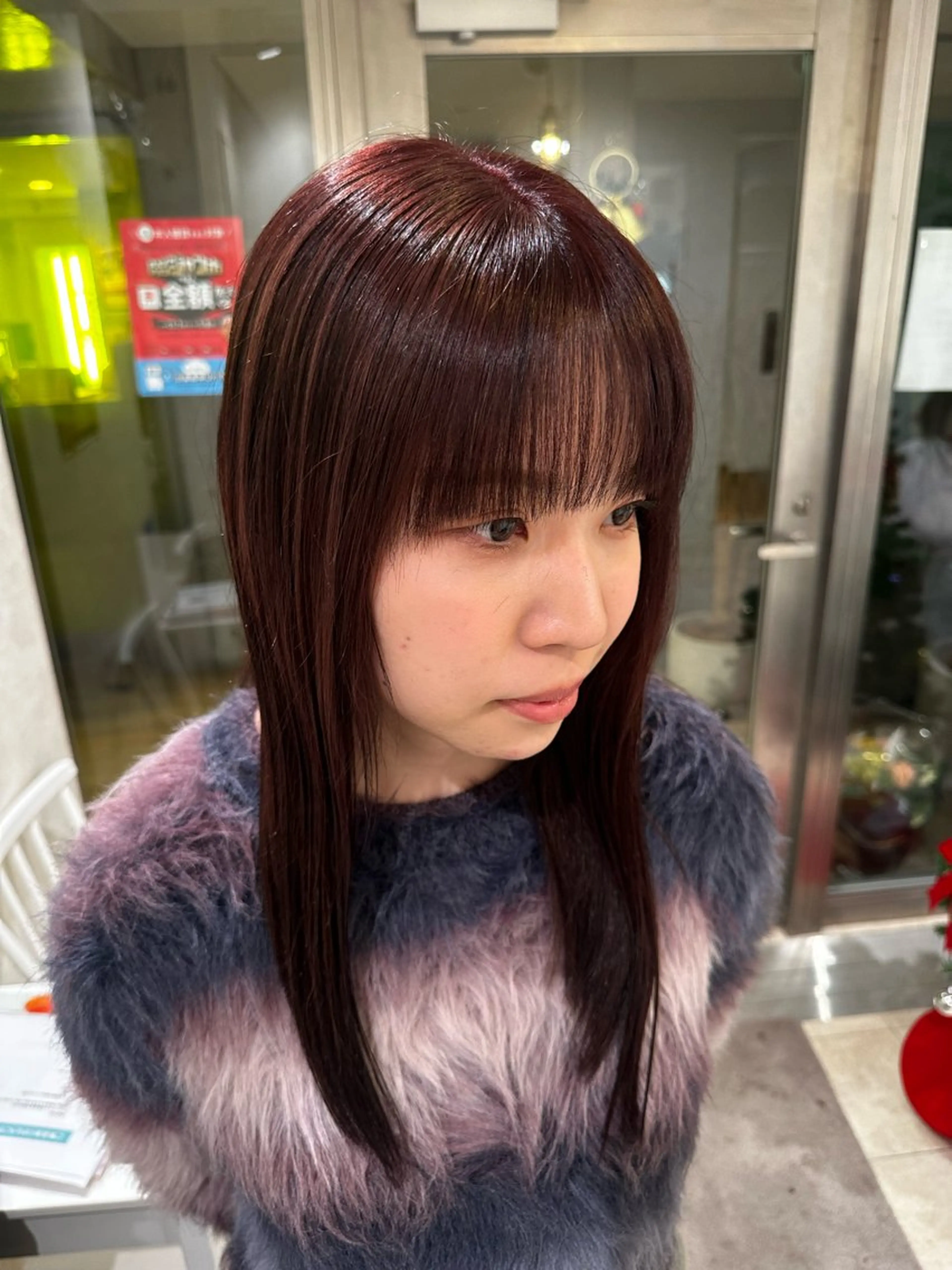 セミロング カラー ブラウンカラー レッドカラー レッドブラウン デザインカラー🎨 下北沢 / 磯部のヘアスタイル