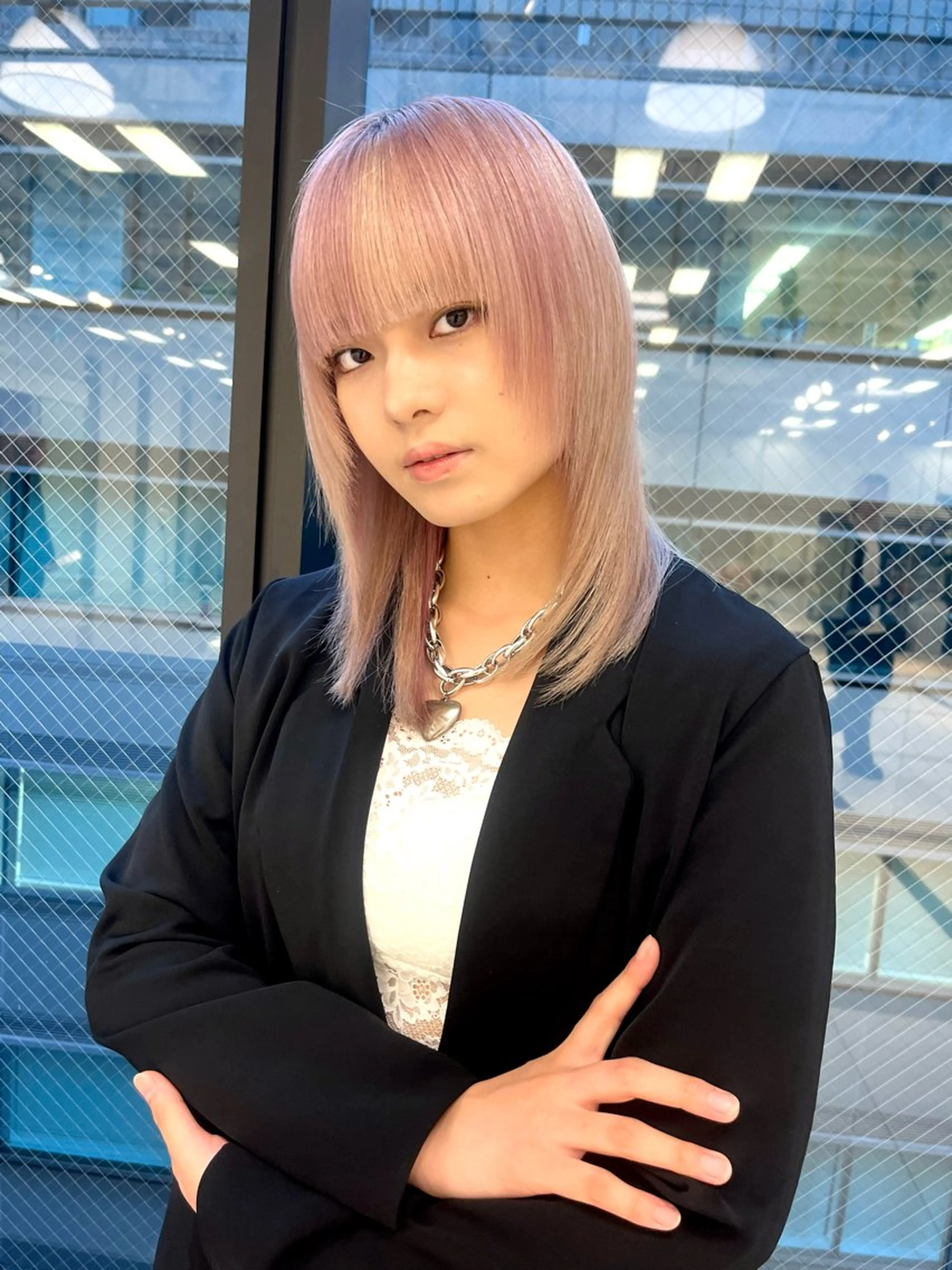 カラー ウルフ🦋顔まわり ❤︎ ͛MEIのヘアスタイル