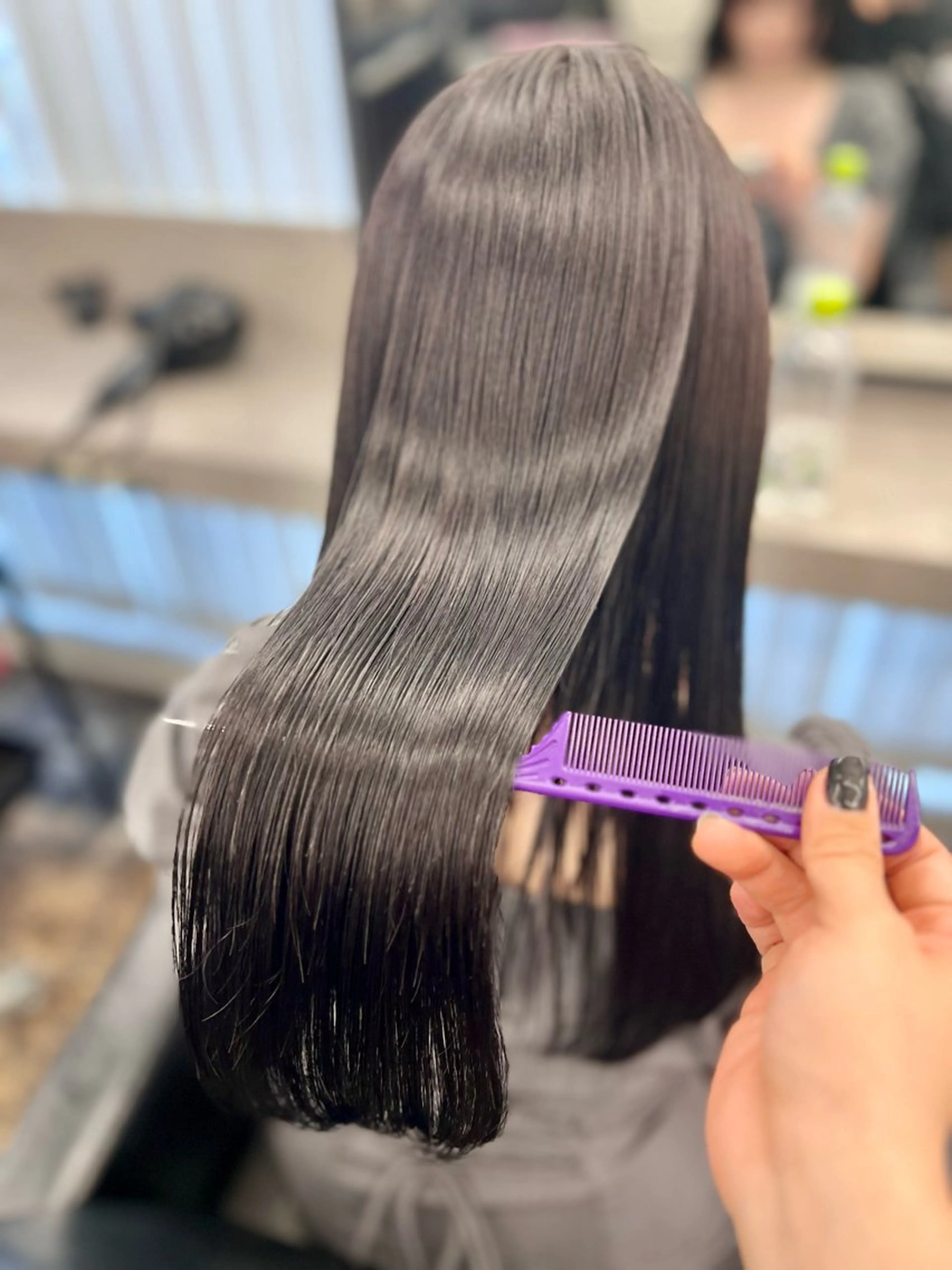 ロング カット 縮毛矯正 透明感カラー特化🫧 ADLLA.栗原🦋のヘアスタイル