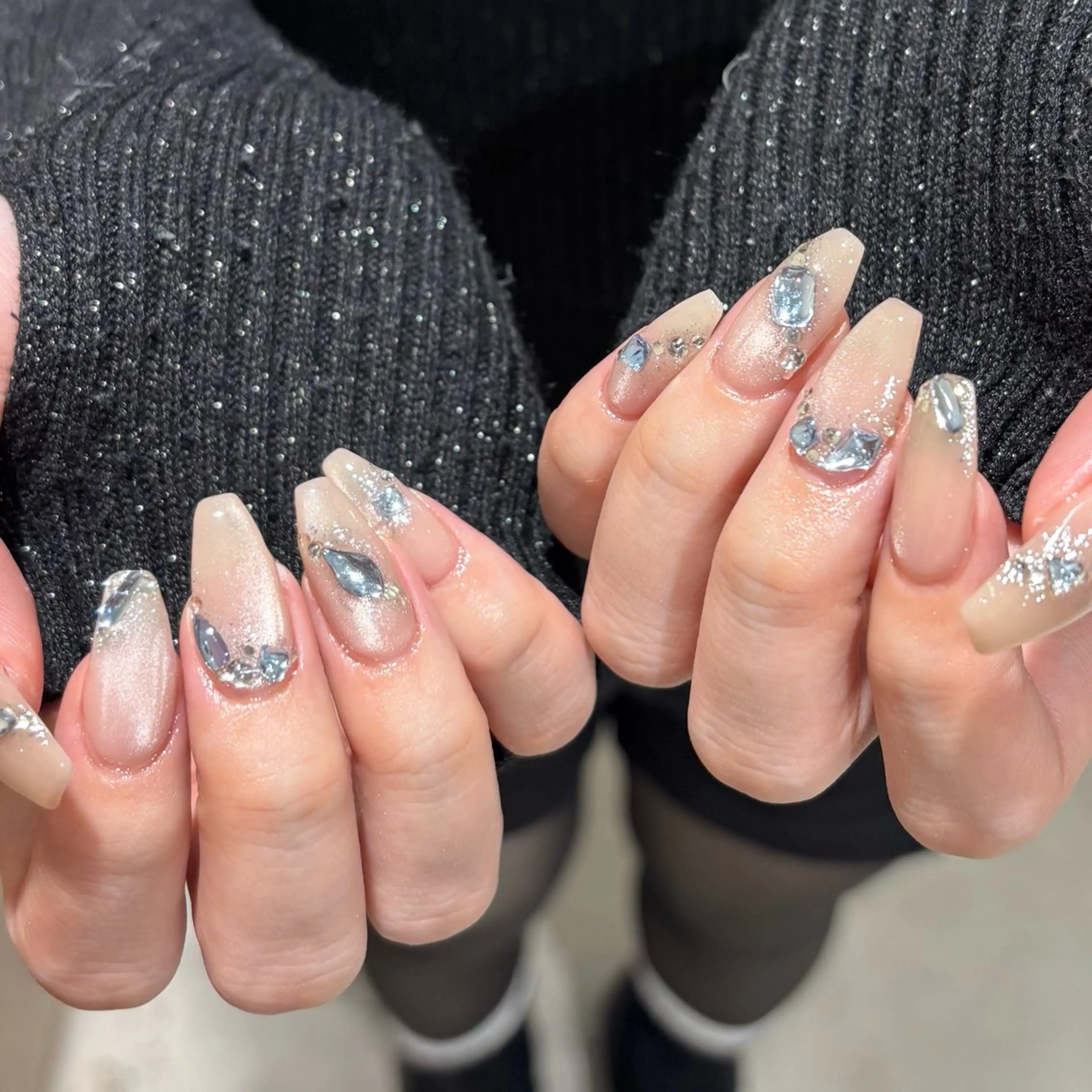 ネイル 水色 持ち込み ワンホンネイル モデル様募集中♡ Kokomi🍮のネイルデザイン