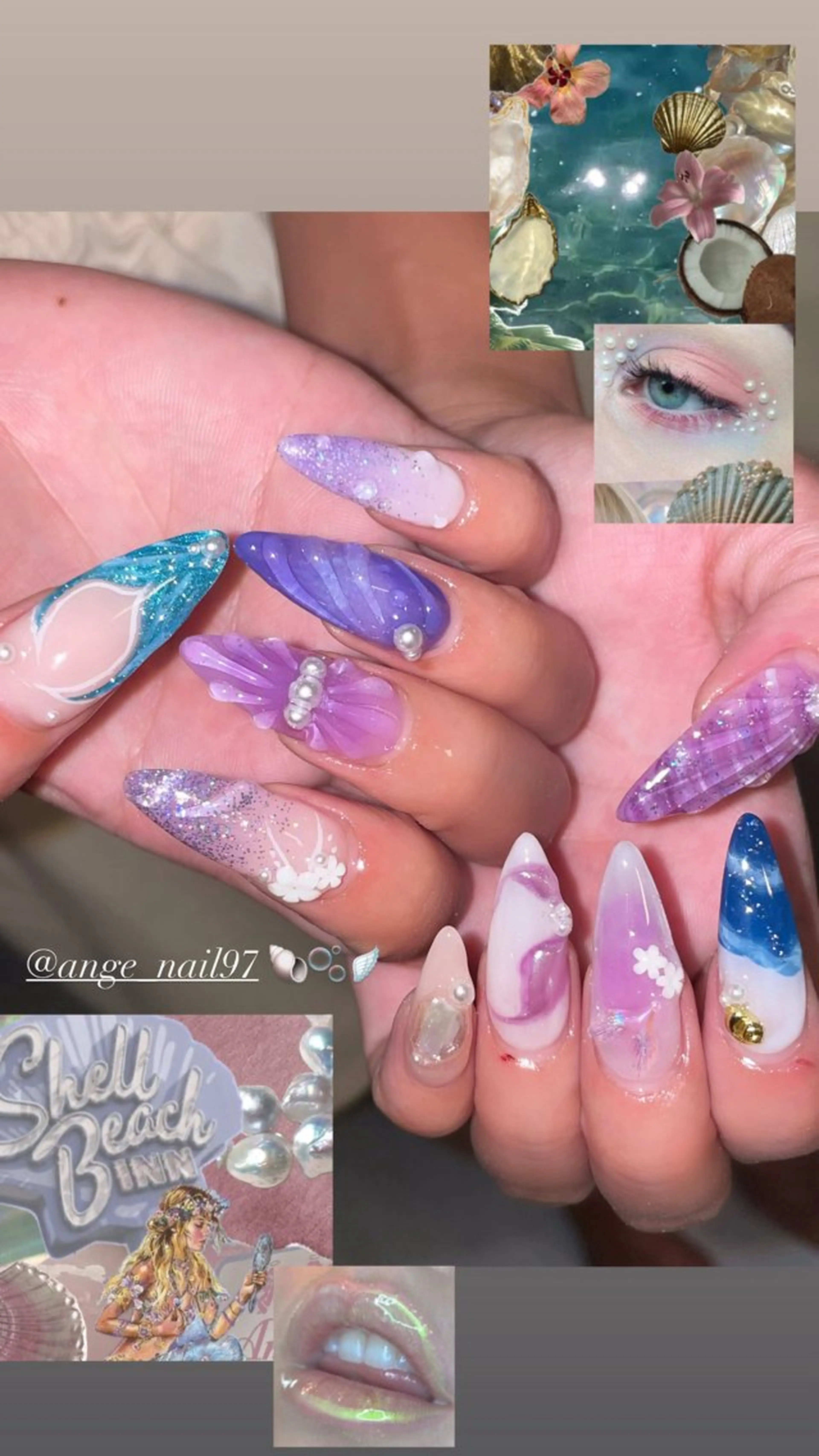 ネイル 夏ネイル ハンドネイル Nail salon 🎀Angeのネイルデザイン