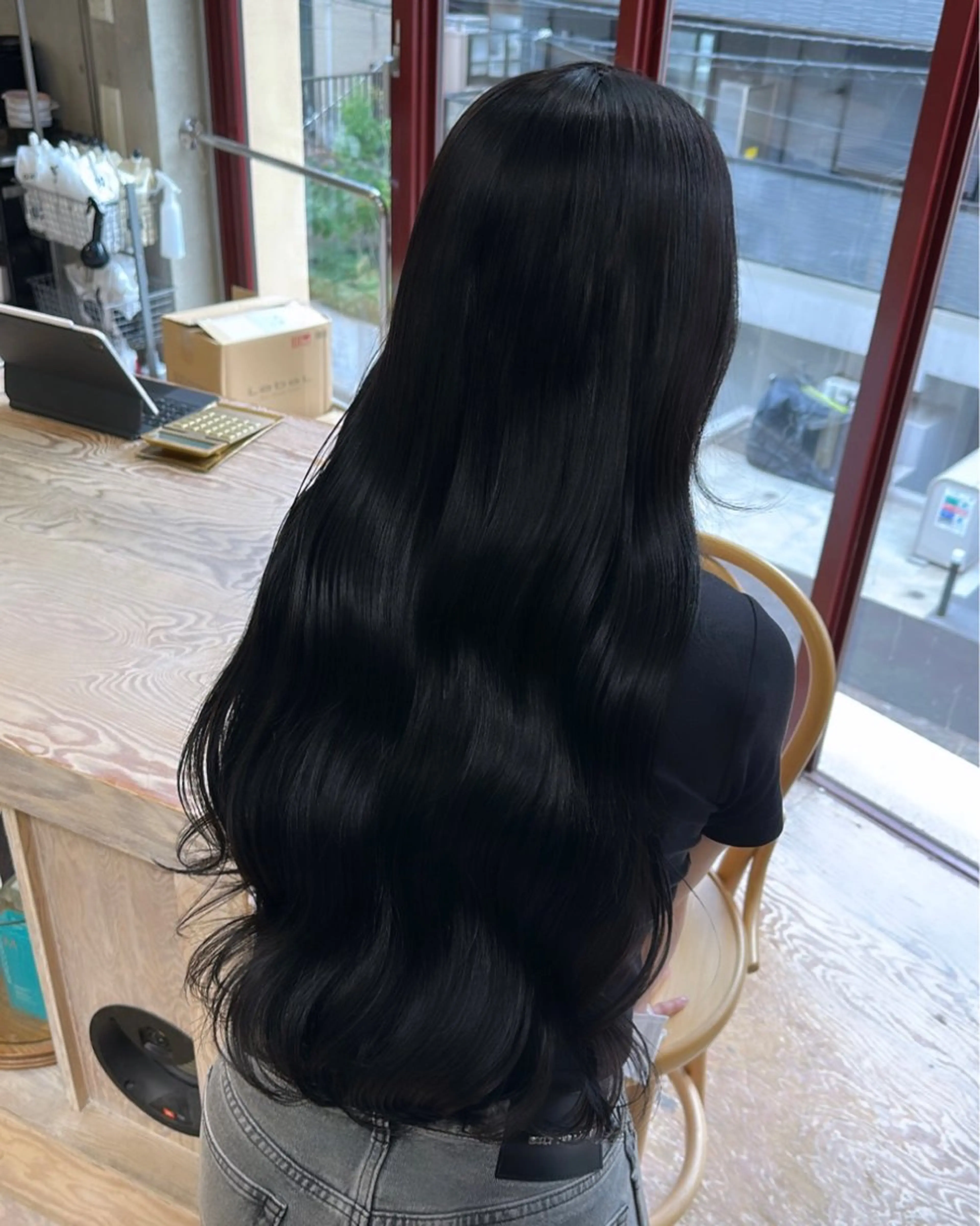 ロング カラー カット 縮毛矯正 トリートメント ササキカズマ〻透明感 〻色落ち〻赤み消しのヘアスタイル