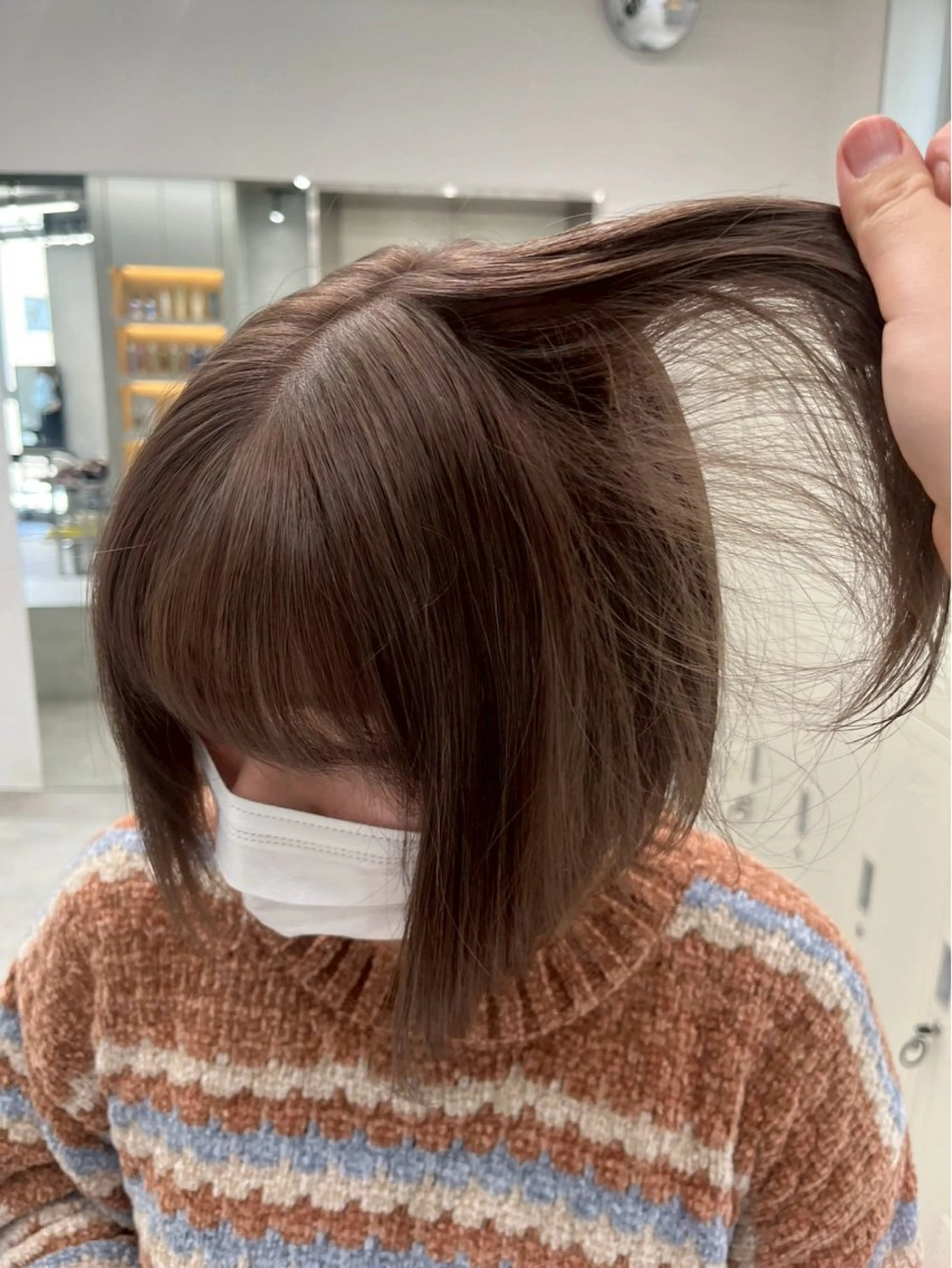 ミディアム カラー ヘアカラー ハイトーンカラー🐬 えりかのヘアスタイル