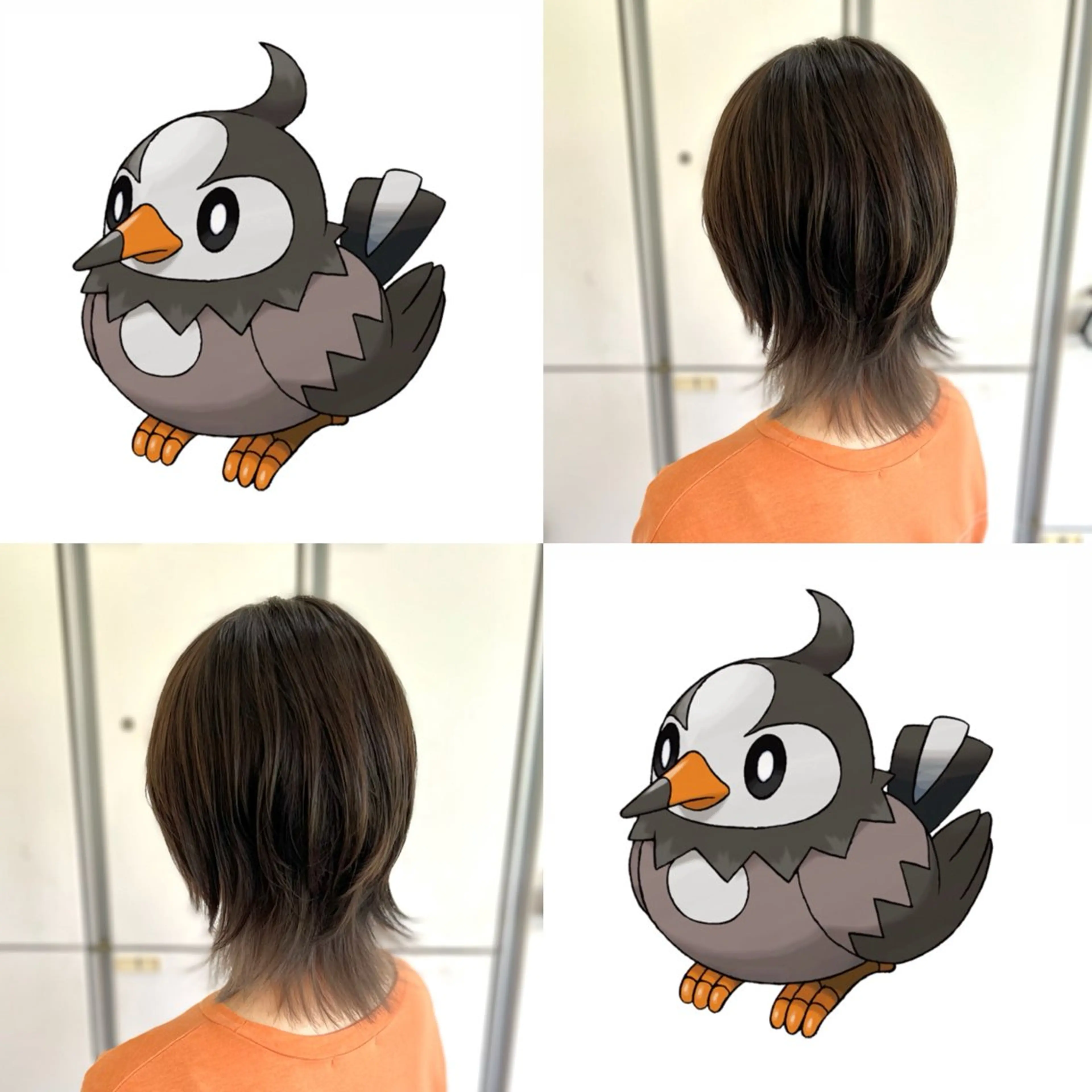 ミディアム カラー ブリーチ グレージュ ヘアカラー インナー/2次元/ 推しカラー/しゅうとのヘアスタイル