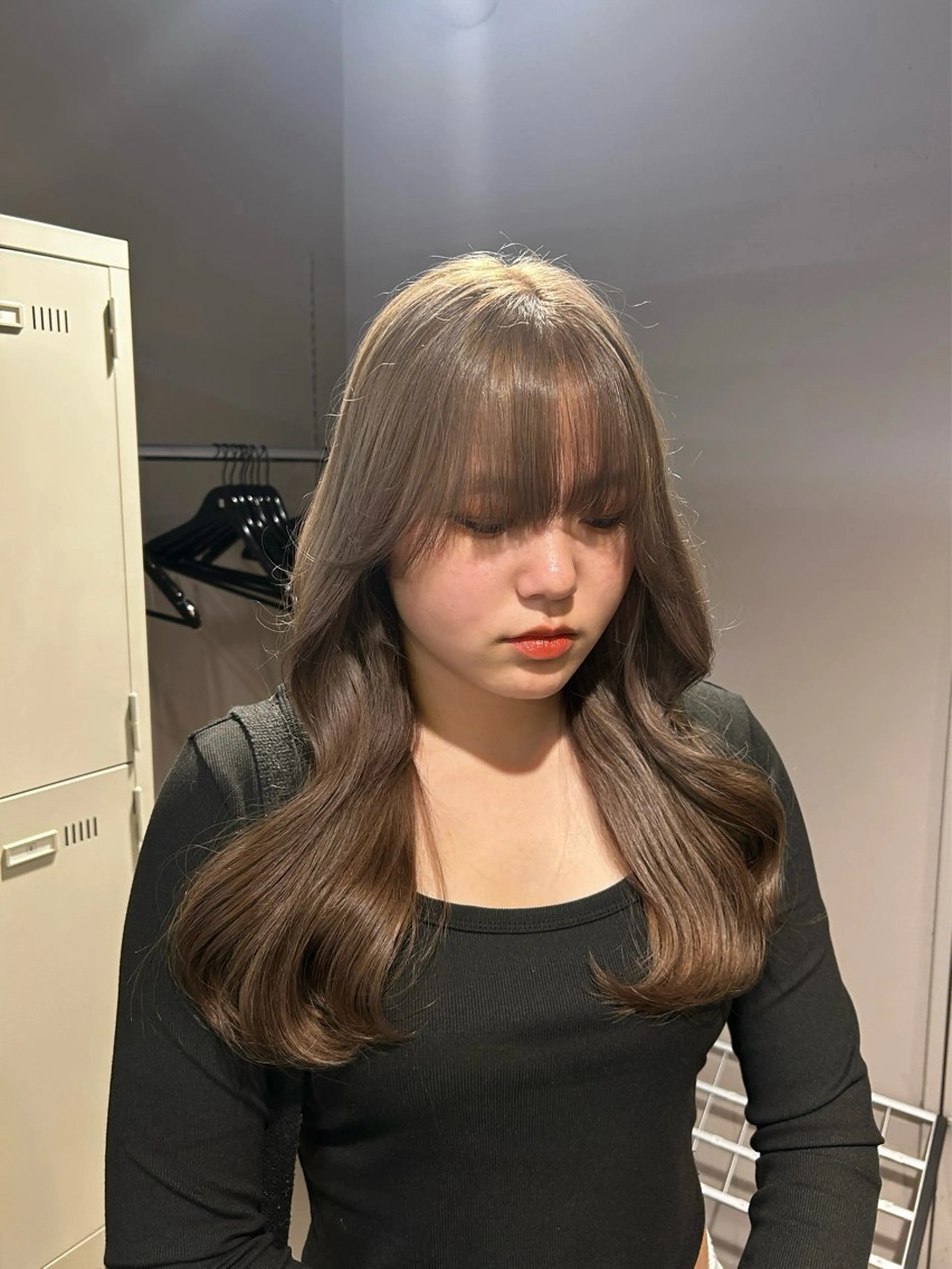 カラー ヘアカラー トリートメント ヘッドスパ ヘアセット 🥯縮毛/レイヤー/ ベージュヘア🥯のヘアスタイル