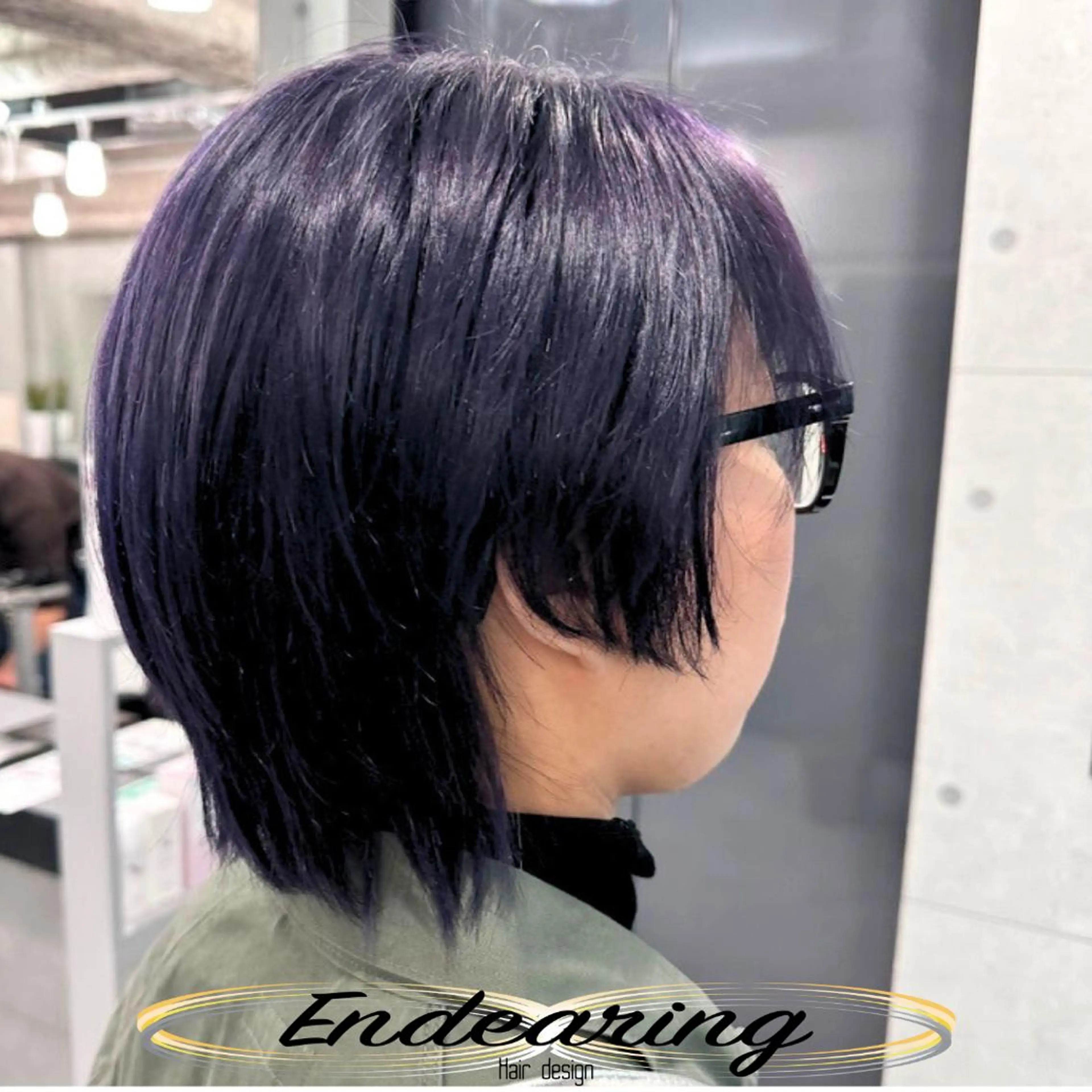 カラー ブルーカラー ブルーバイオレット 透明感カラー バイオレットカラー カット ヘアカラー Endearing 銀座/レイヤーカットのヘアスタイル
