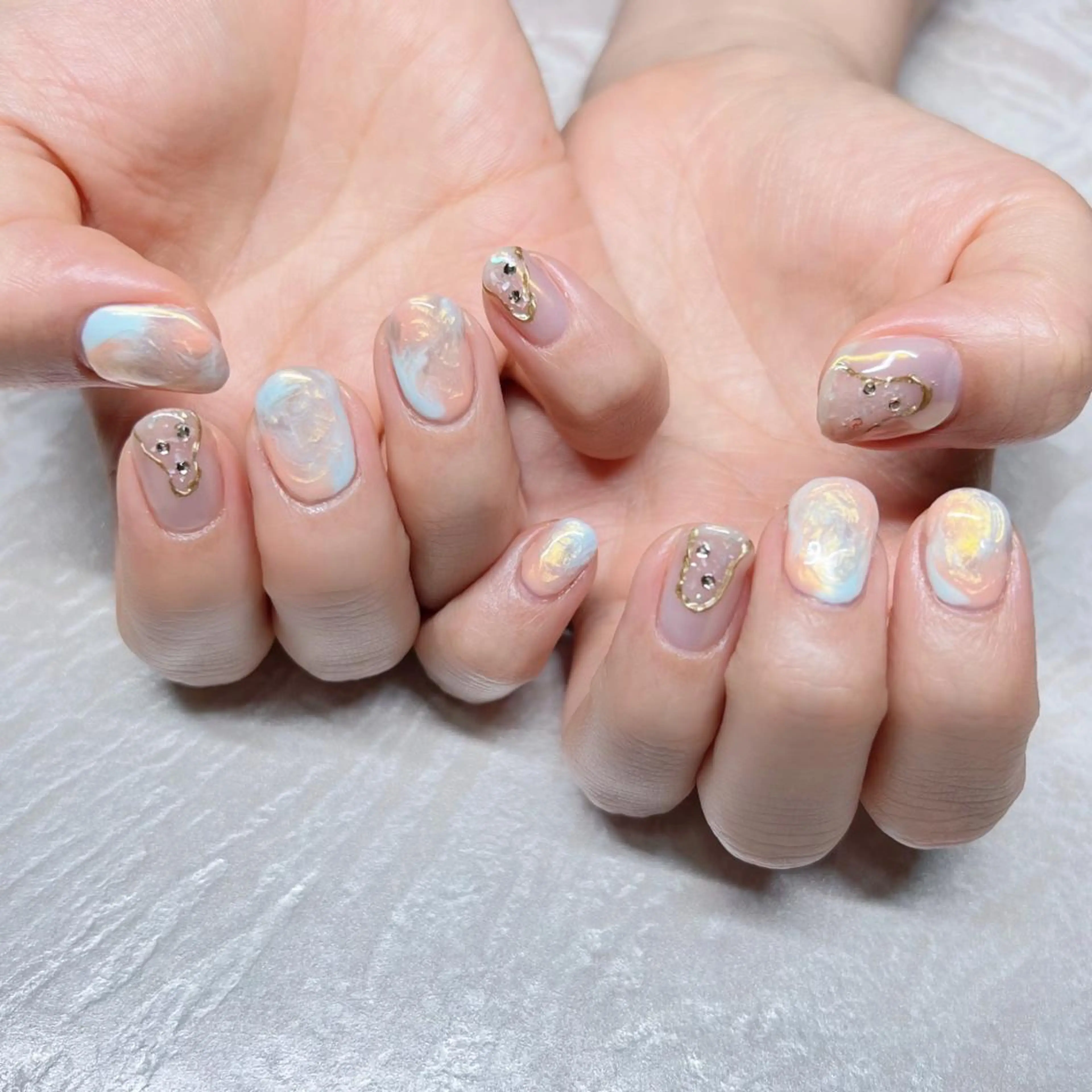 ネイル ニュアンスネイル ショートネイル gemickle nailのネイルデザイン