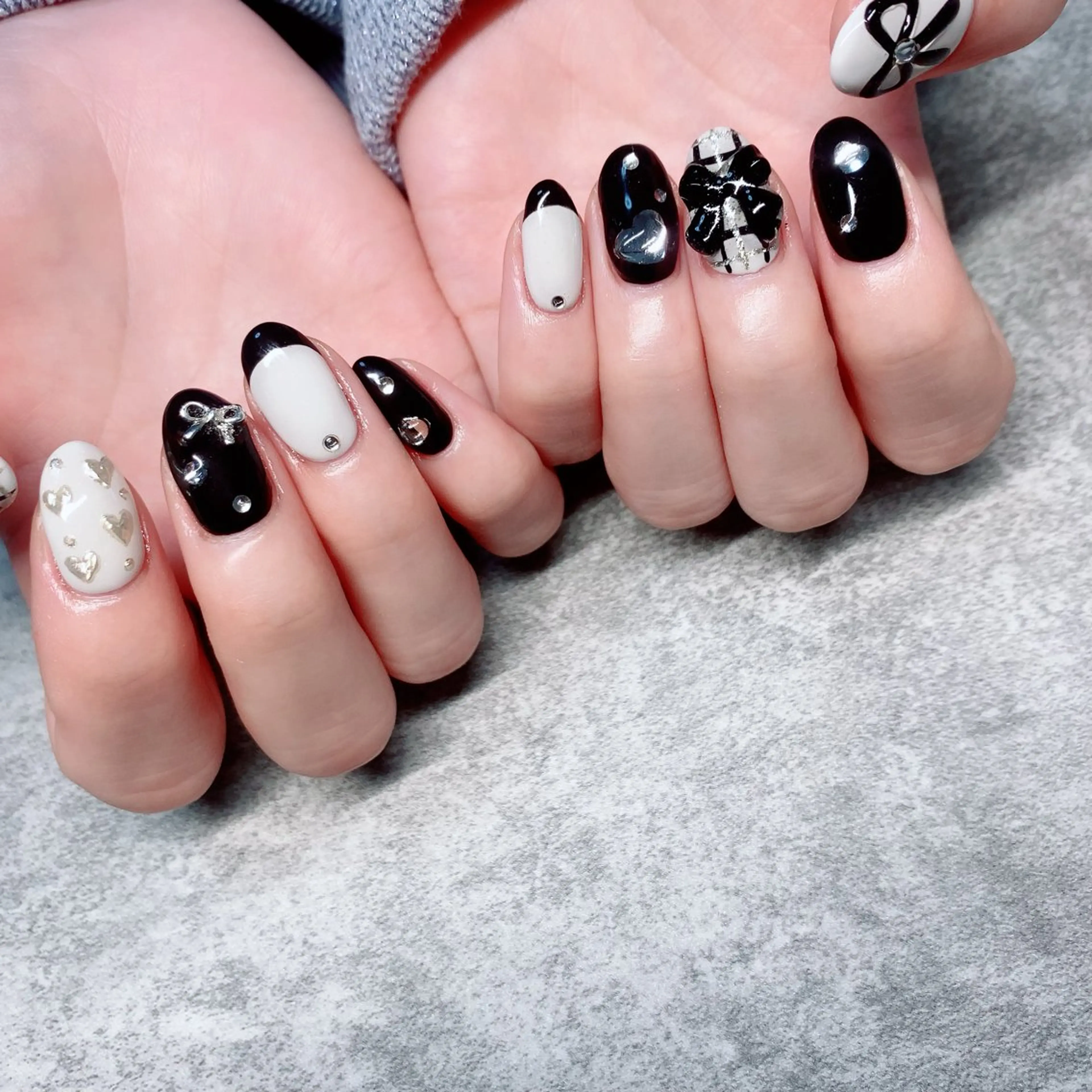 ネイル オーロラネイル フレンチネイル グラデーション キラキラネイル 韓国ネイル Lance nailのネイルデザイン