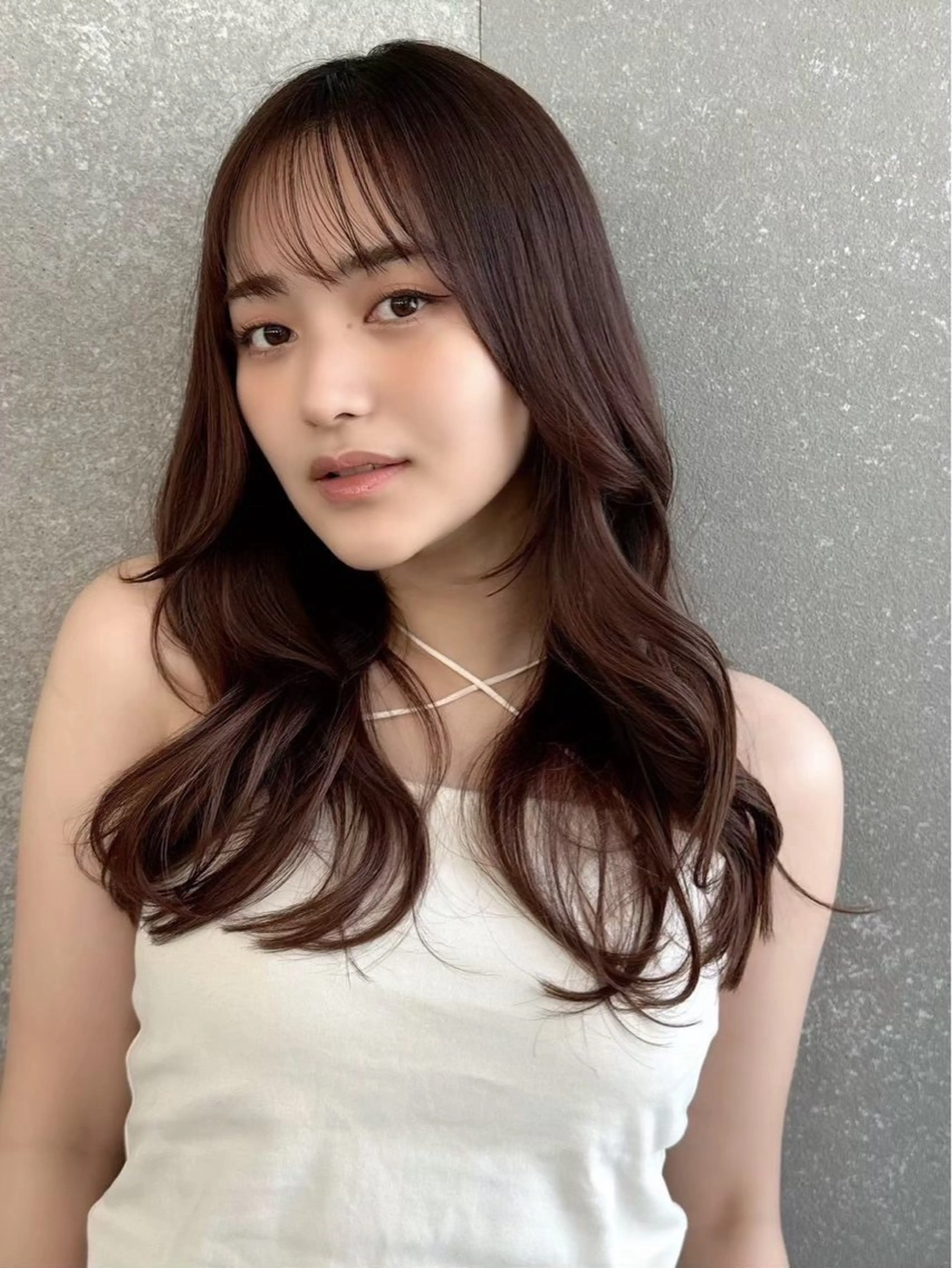 ロング レイヤー/ウルフ/ 縮毛矯正/照井友梨のヘアスタイル