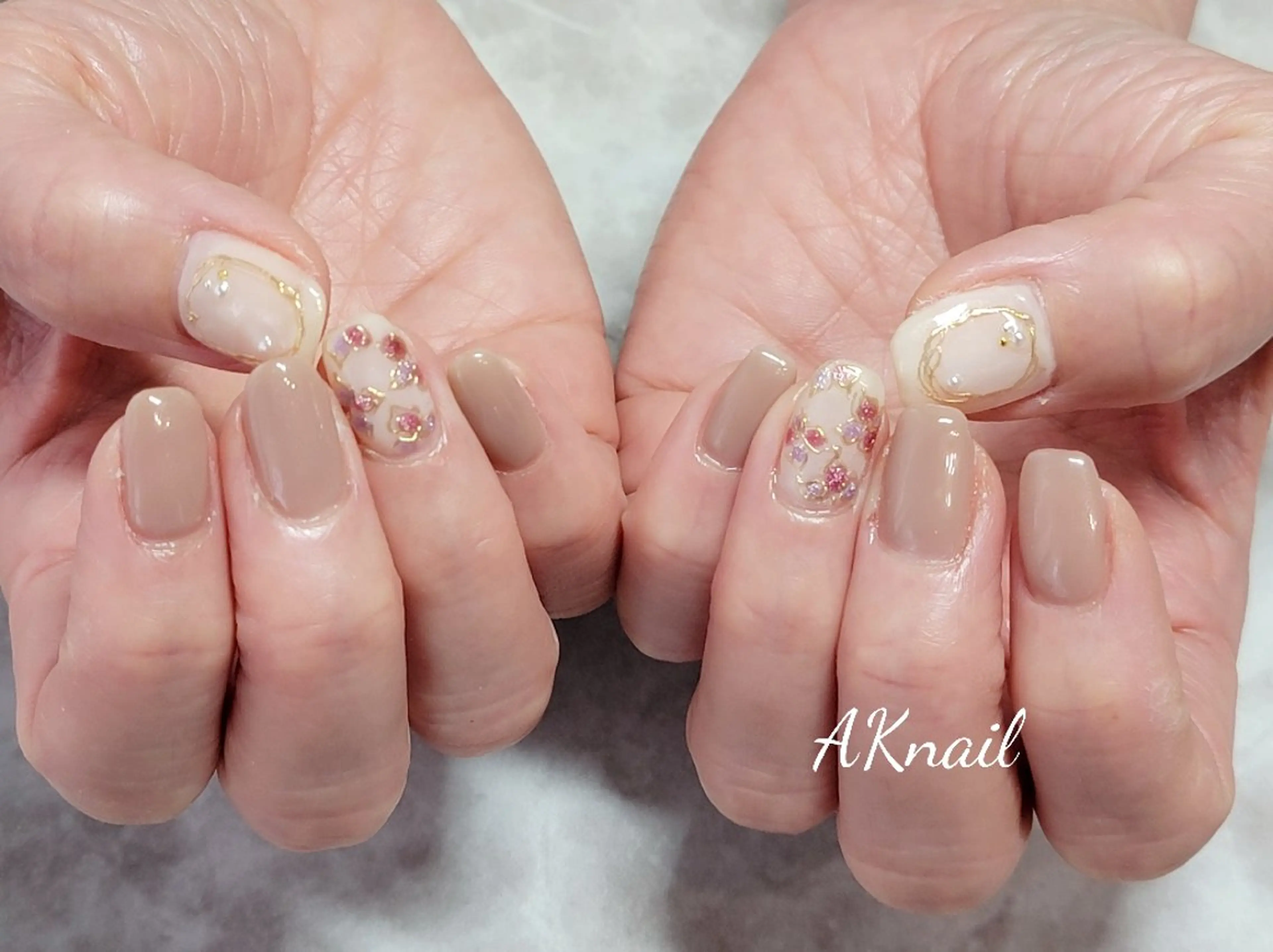 ネイル シンプルネイル ネイル&巻き爪サロン 　AKnailのネイルデザイン