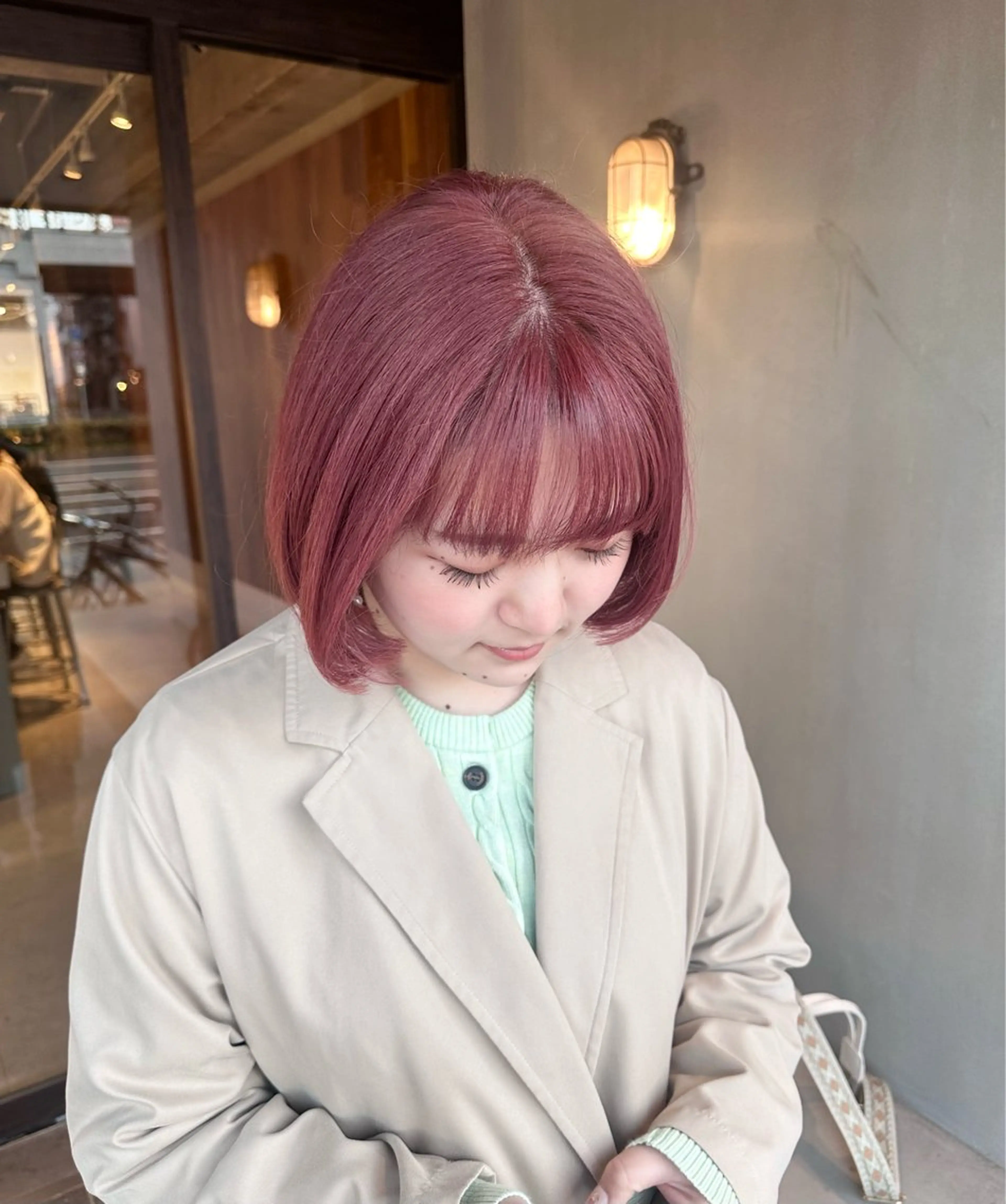 ショート カラー ブリーチ カット ヘアカラー ピンクカラー/ mana🎀のヘアスタイル
