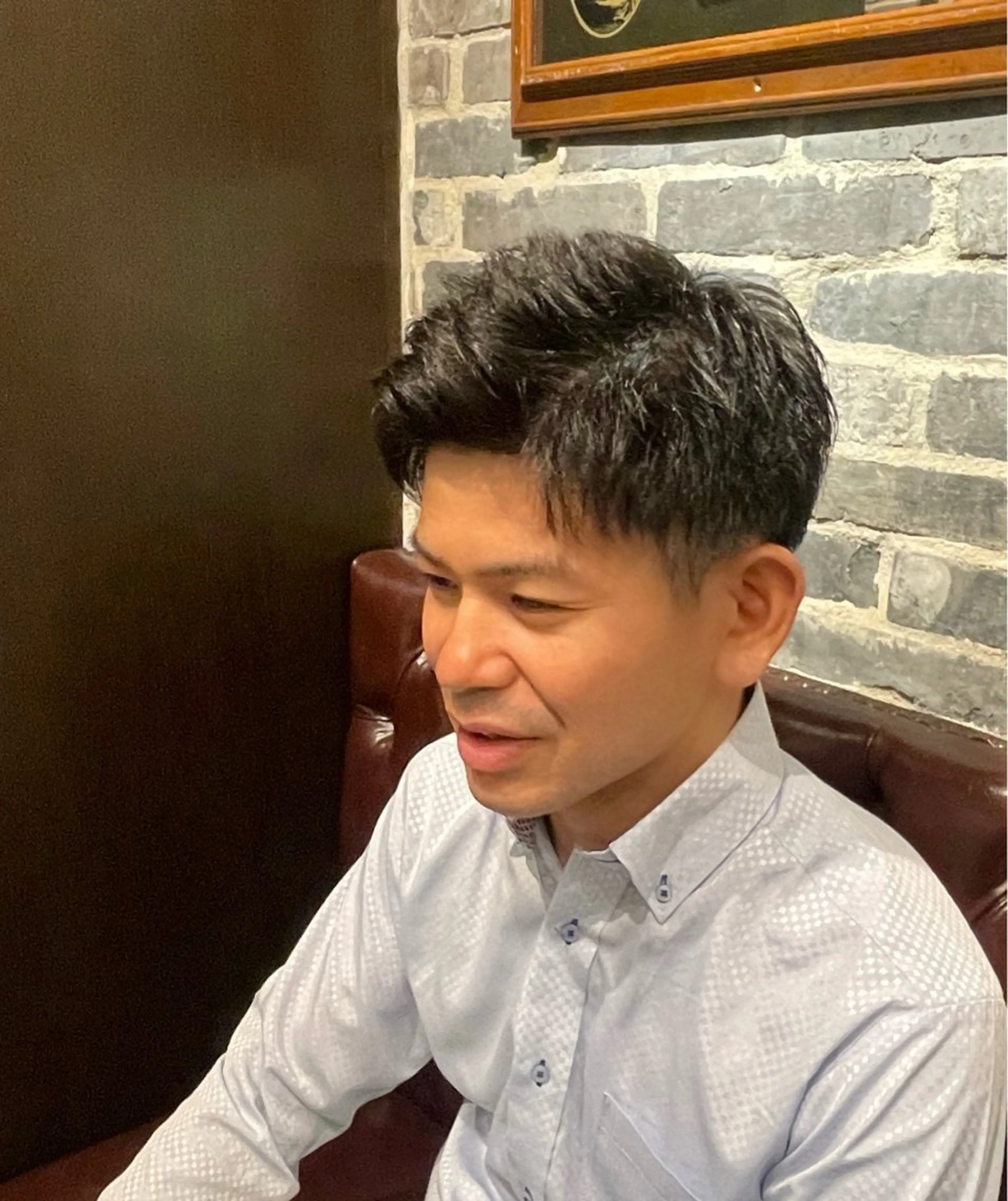 ショート メンズ アップバング カット無料 長利愛花のヘアスタイル