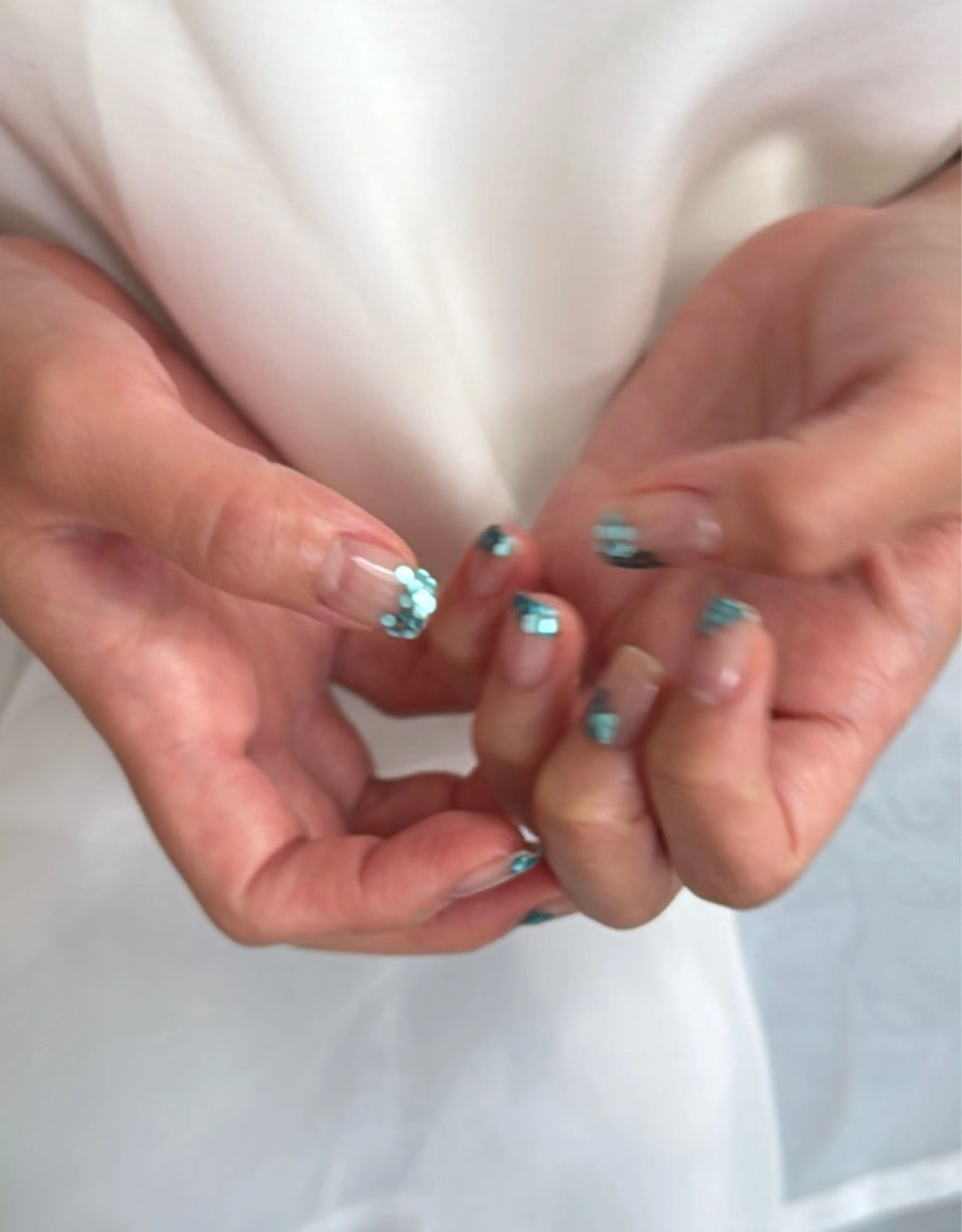 ネイル ブルー ホログラムネイル ハンドネイル lacier nailのネイルデザイン