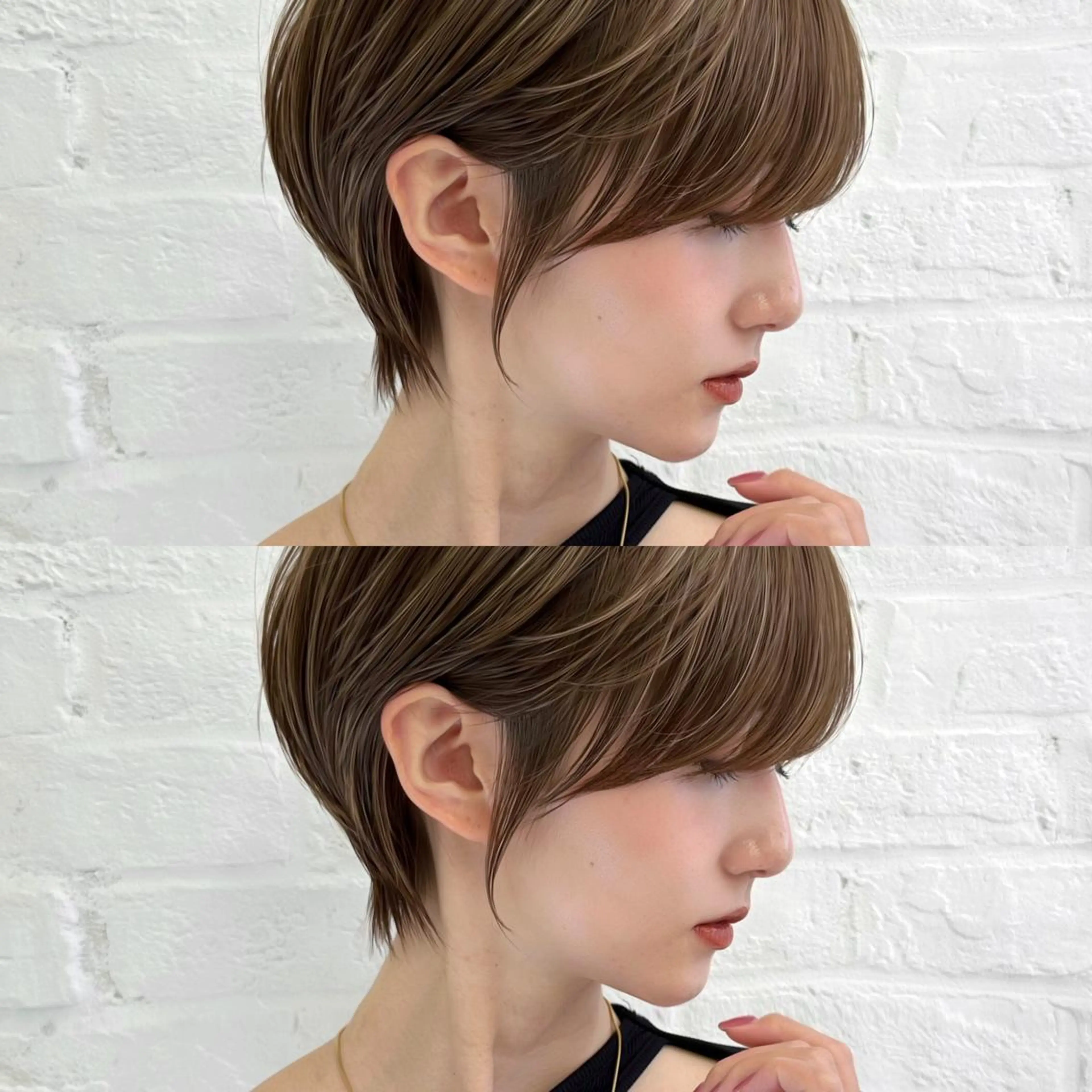 ショート 顔周りカット ショートヘア カット トリートメント ショートヘア くすみカラー、大場猛のヘアスタイル