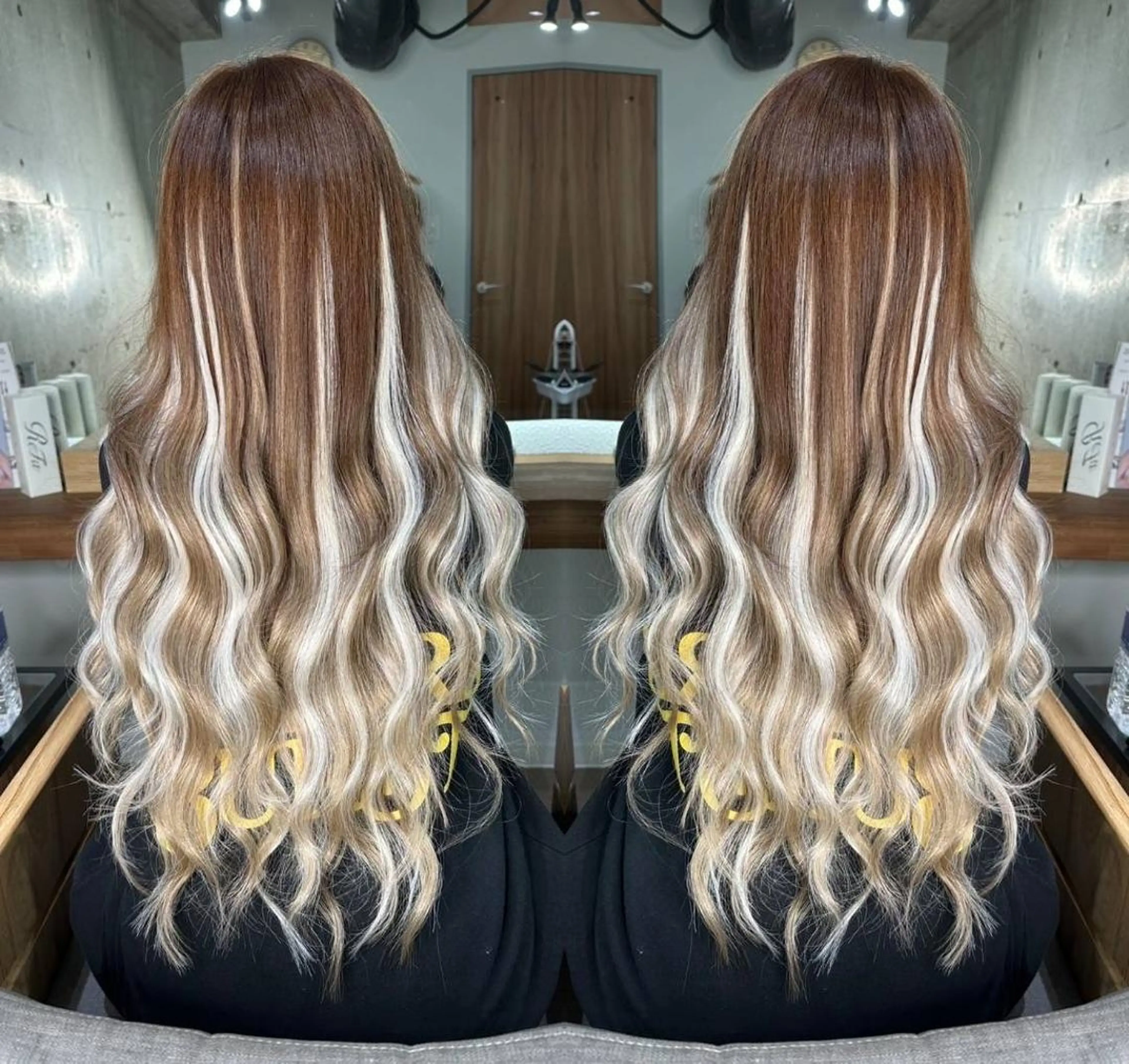 ロング ヘアアレンジ メンズ カラー エクステ 韓国ヘアならお任せ♡ 馴染ませ達人👸yuのヘアスタイル