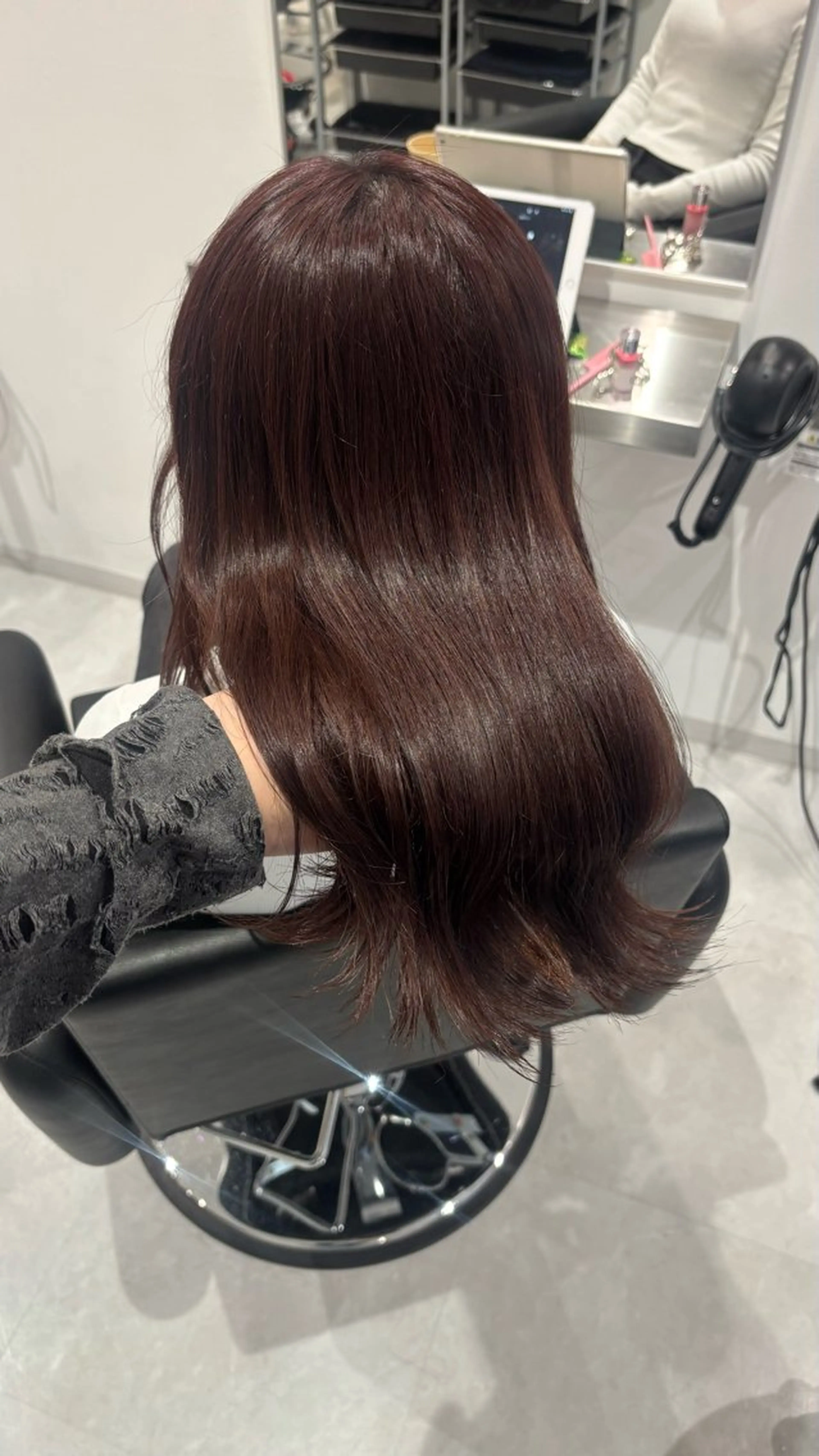 セミロング カラー ベージュカラー ブリーチ ブラウンカラー ケアブリーチ カシス レイヤーモデル 募集中🕊️正源のヘアスタイル