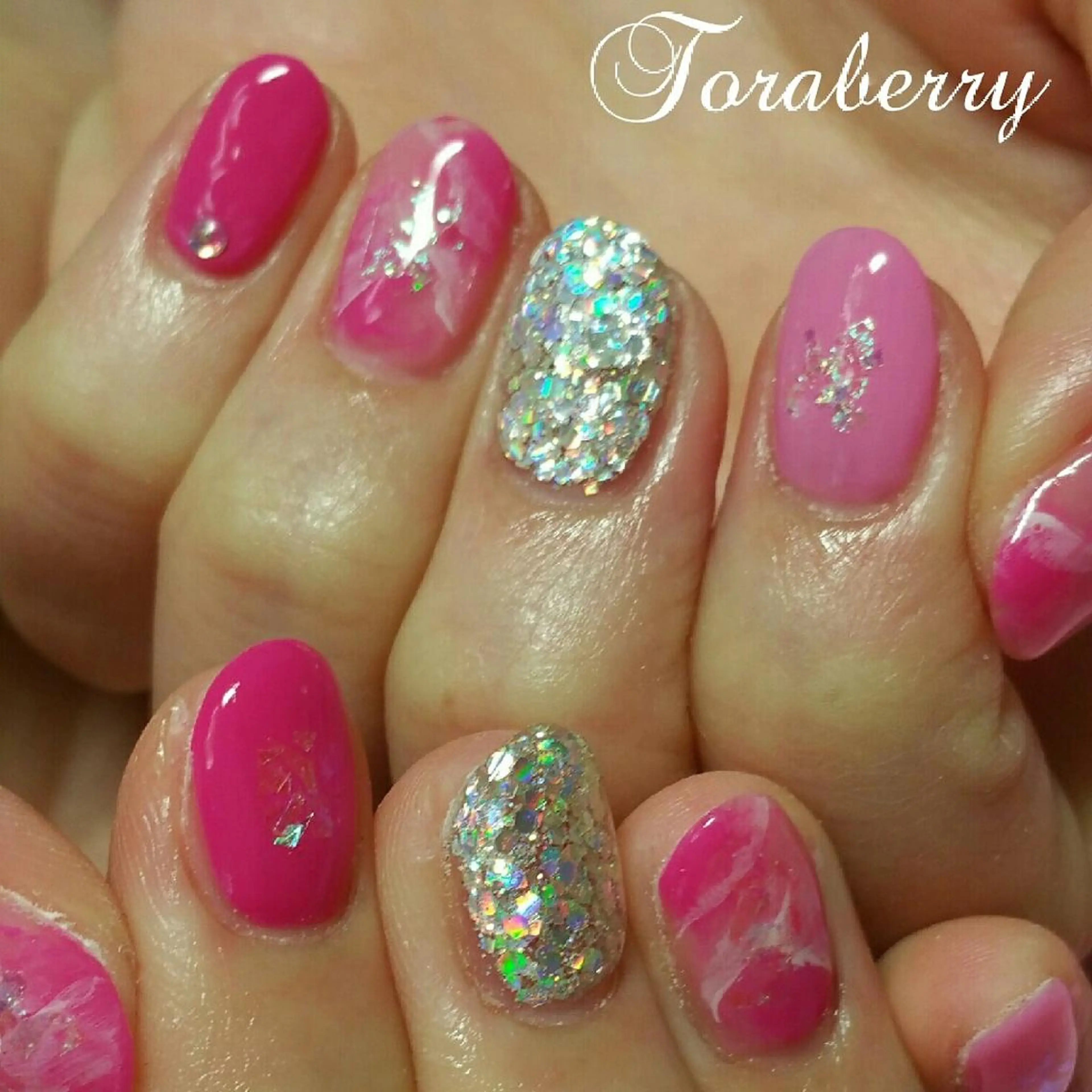 ネイル ピンク ネイリスト なつみのネイルデザイン