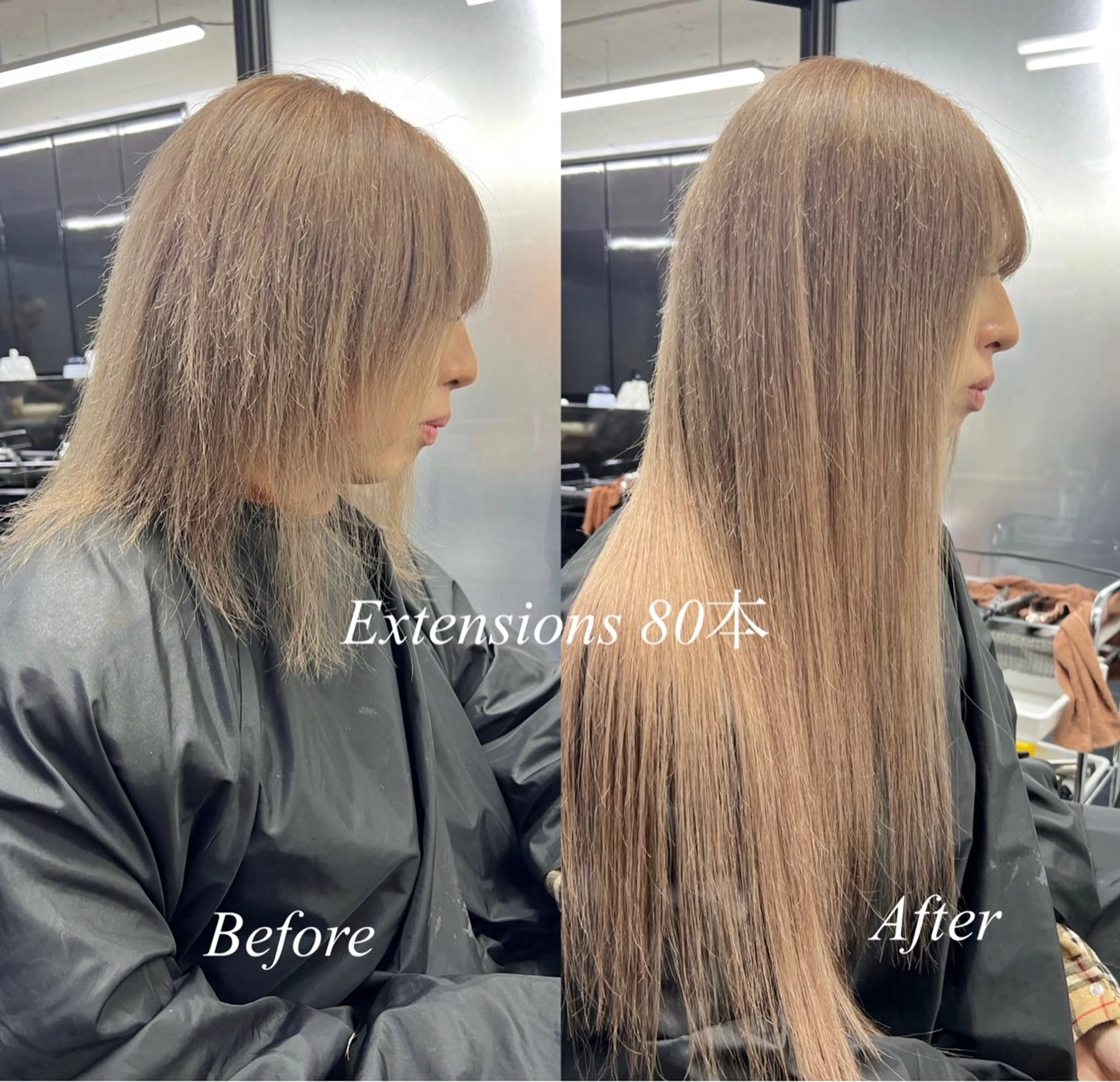 ロング カラー シールエクステ ハイトーンカラー エクステ ヘアカラー エクステ シールエクステ特化 ハイトーン、NANAのヘアスタイル