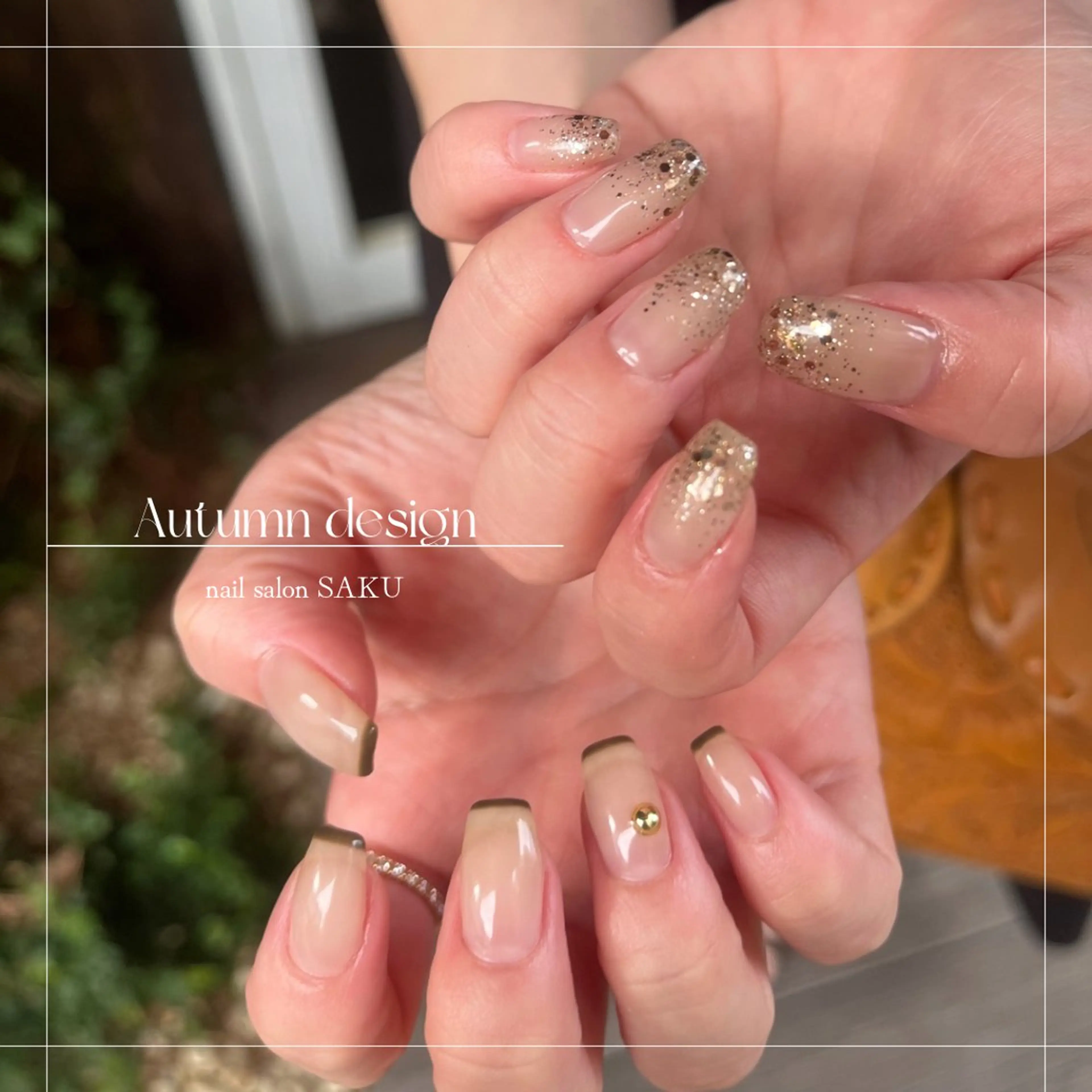 ネイル ニュアンスネイル シンプルネイル ハンドネイル SAKU nail 作島茜のネイルデザイン