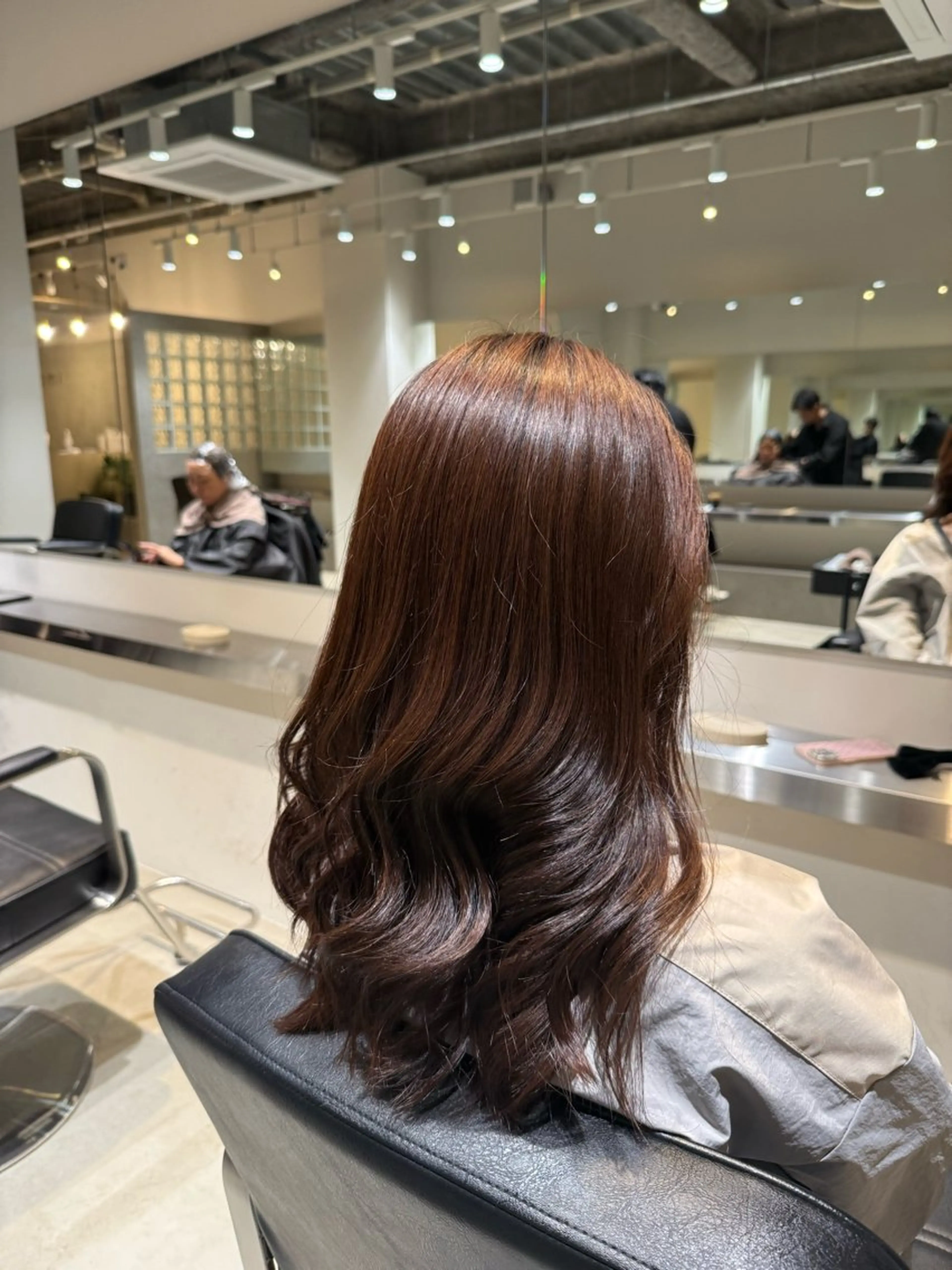 セミロング カラー ヘアカラー 暖色カラー🌈／ パーマ🌀／凜太郎のヘアスタイル