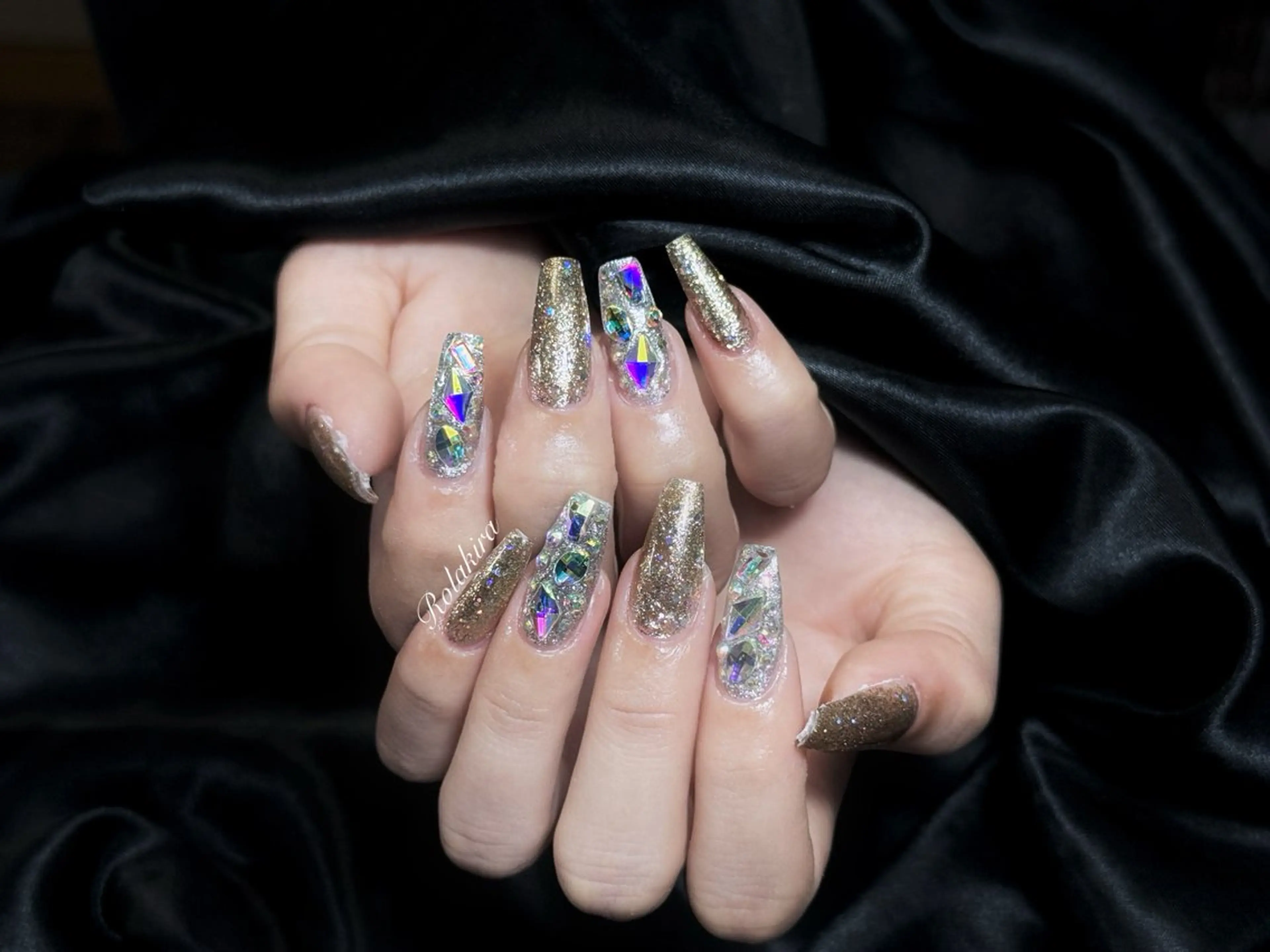 ネイル チークネイル 長さ出し フレンチネイル ジェルネイル 韓国ネイル ハンドネイル Rola kira 麗のネイルデザイン