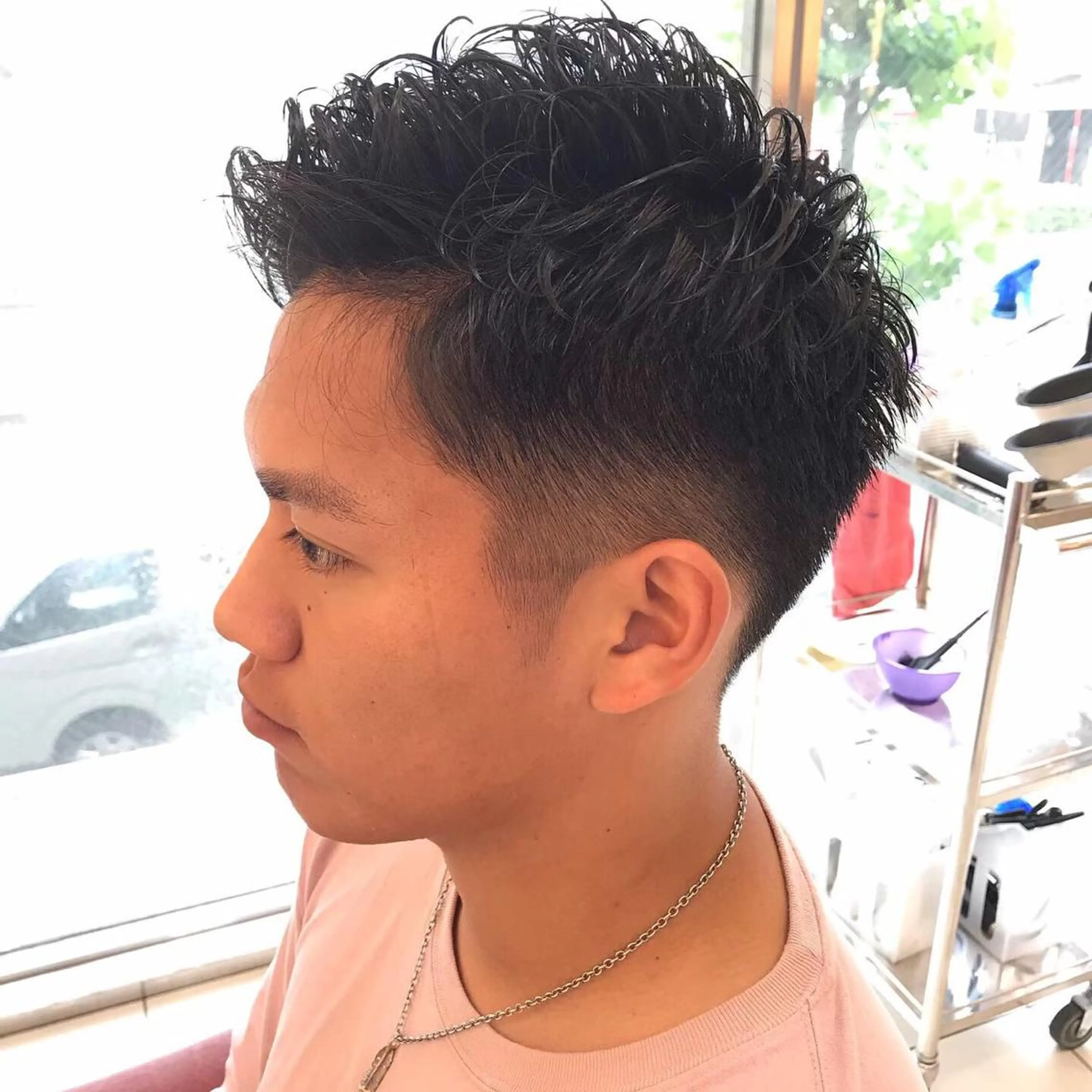 ショート パーマ メンズ 瀬川 茉衣子のヘアスタイル